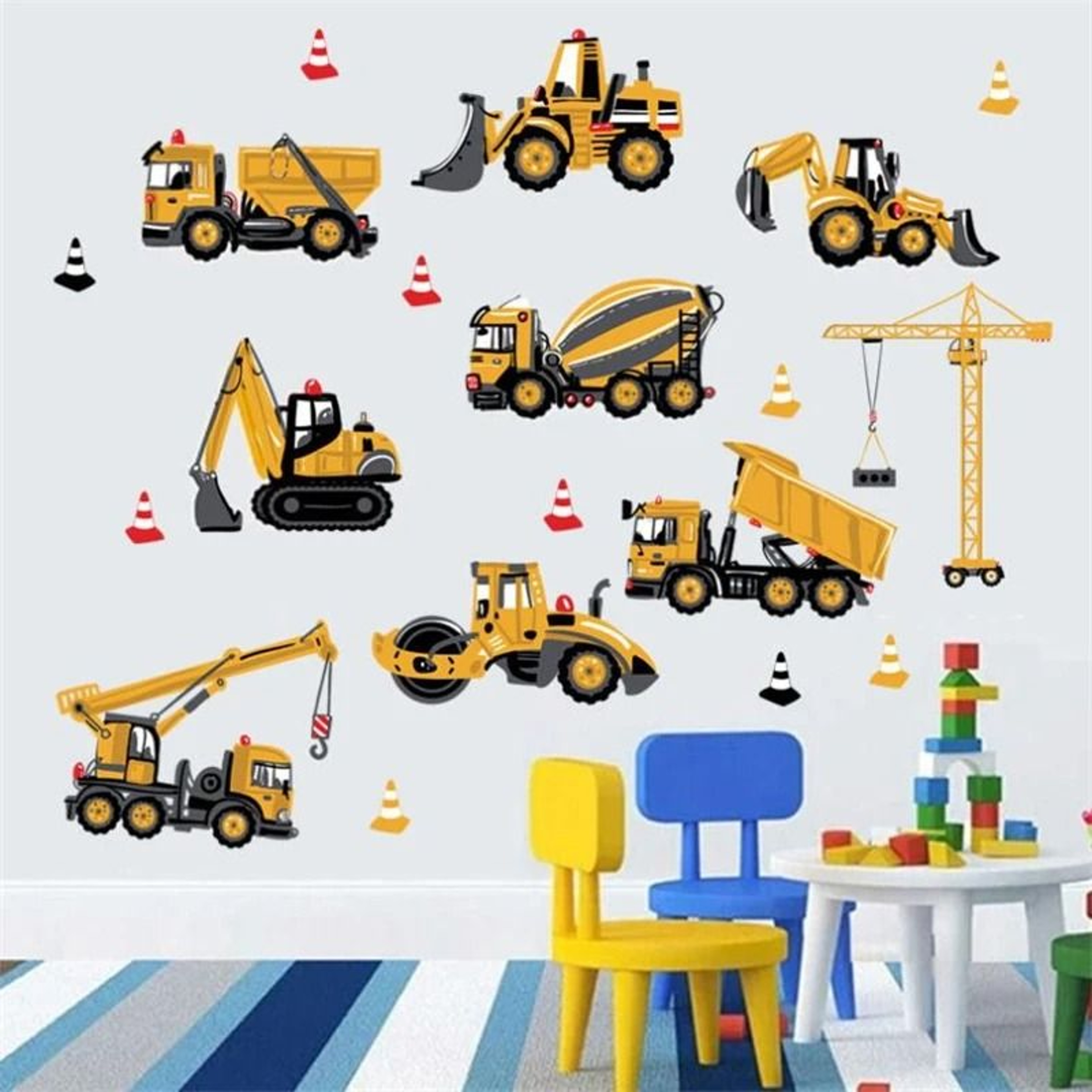 3D Cartoon Cars Wall Stickers Lightning McQueen Kids Room Decor 21