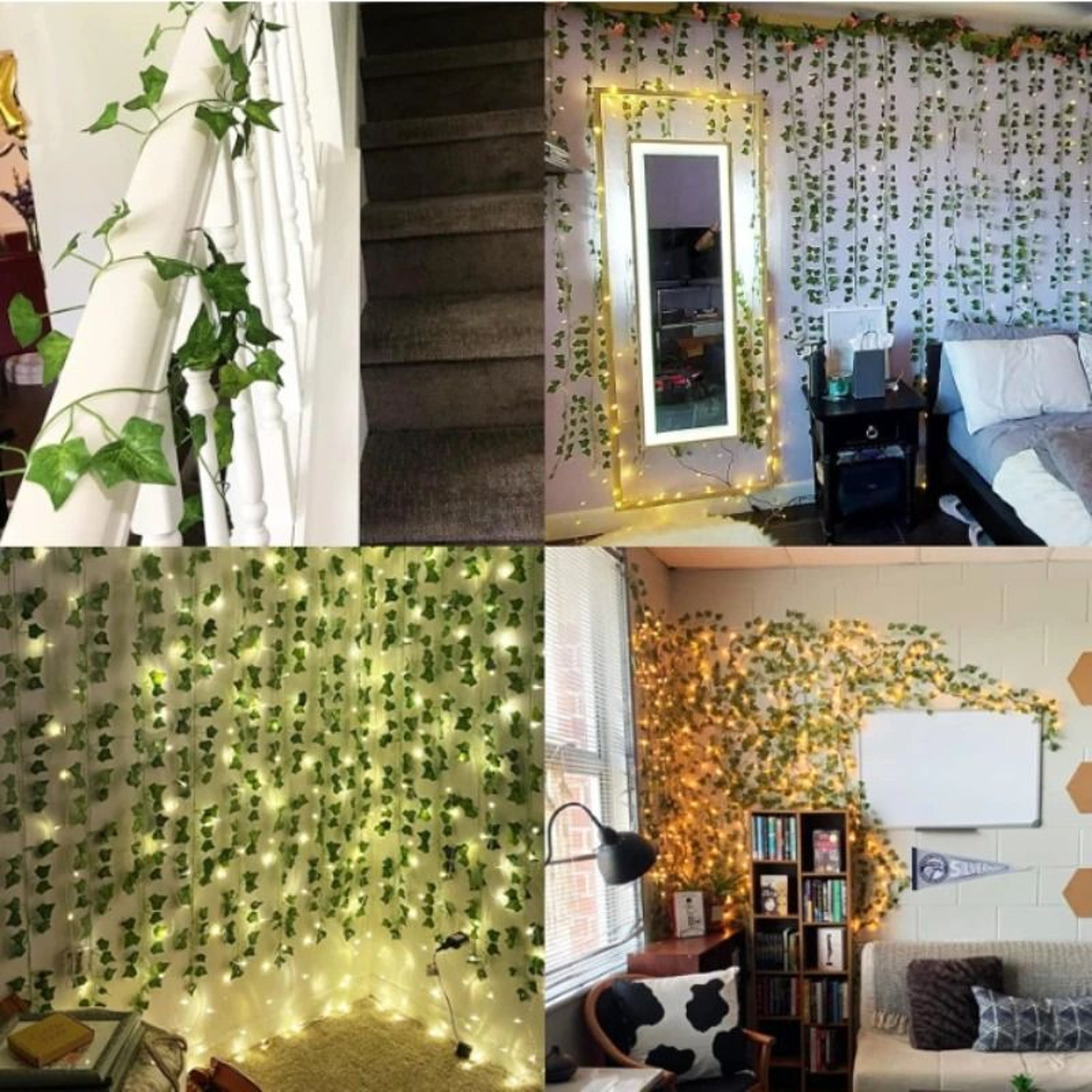 Artificial Ivy Leaf Garland Hanging Vines Green Wall Decor For Home And Events 4