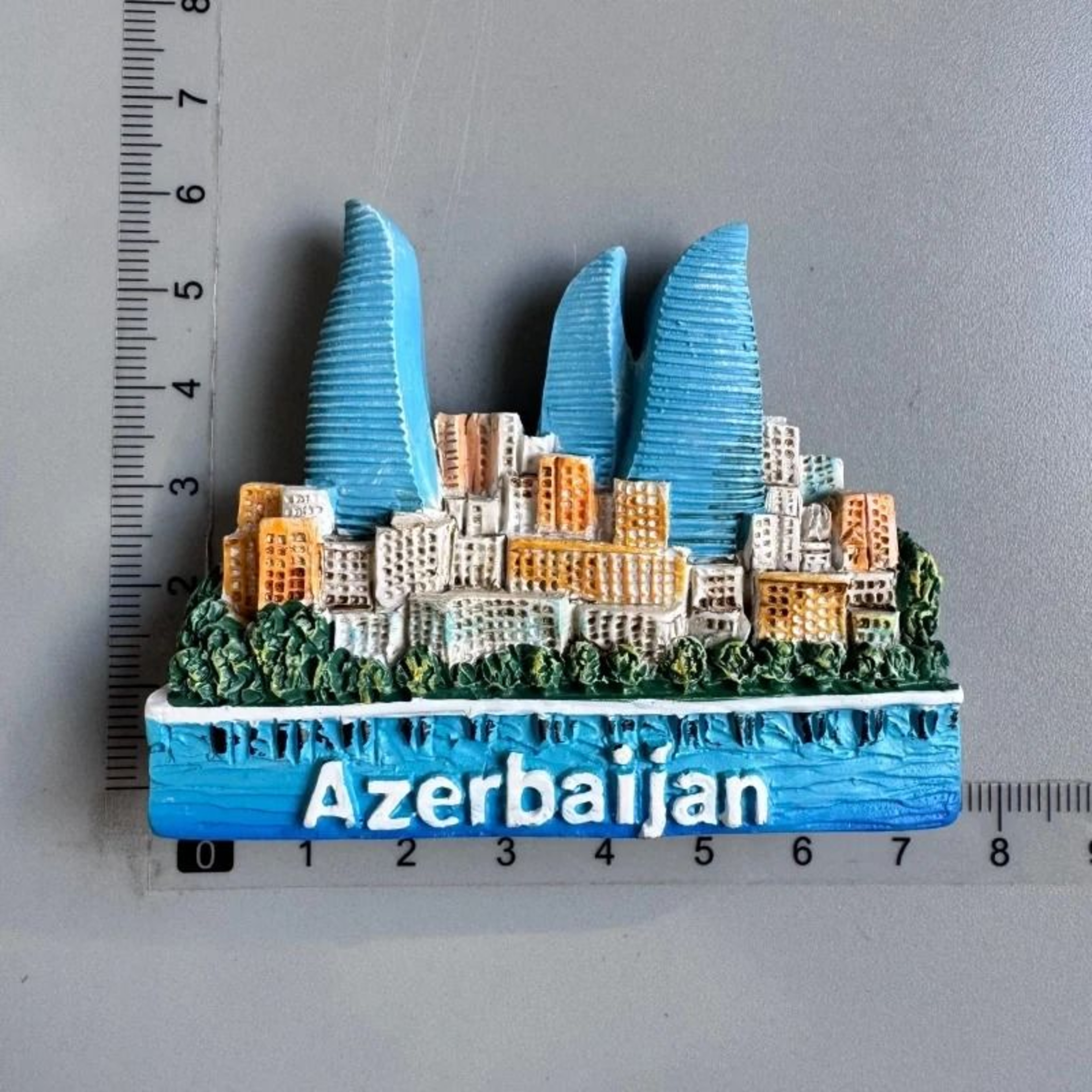 Azerbaijan Baku 3D Resin Fridge Magnet Travel Souvenir Collectible 1