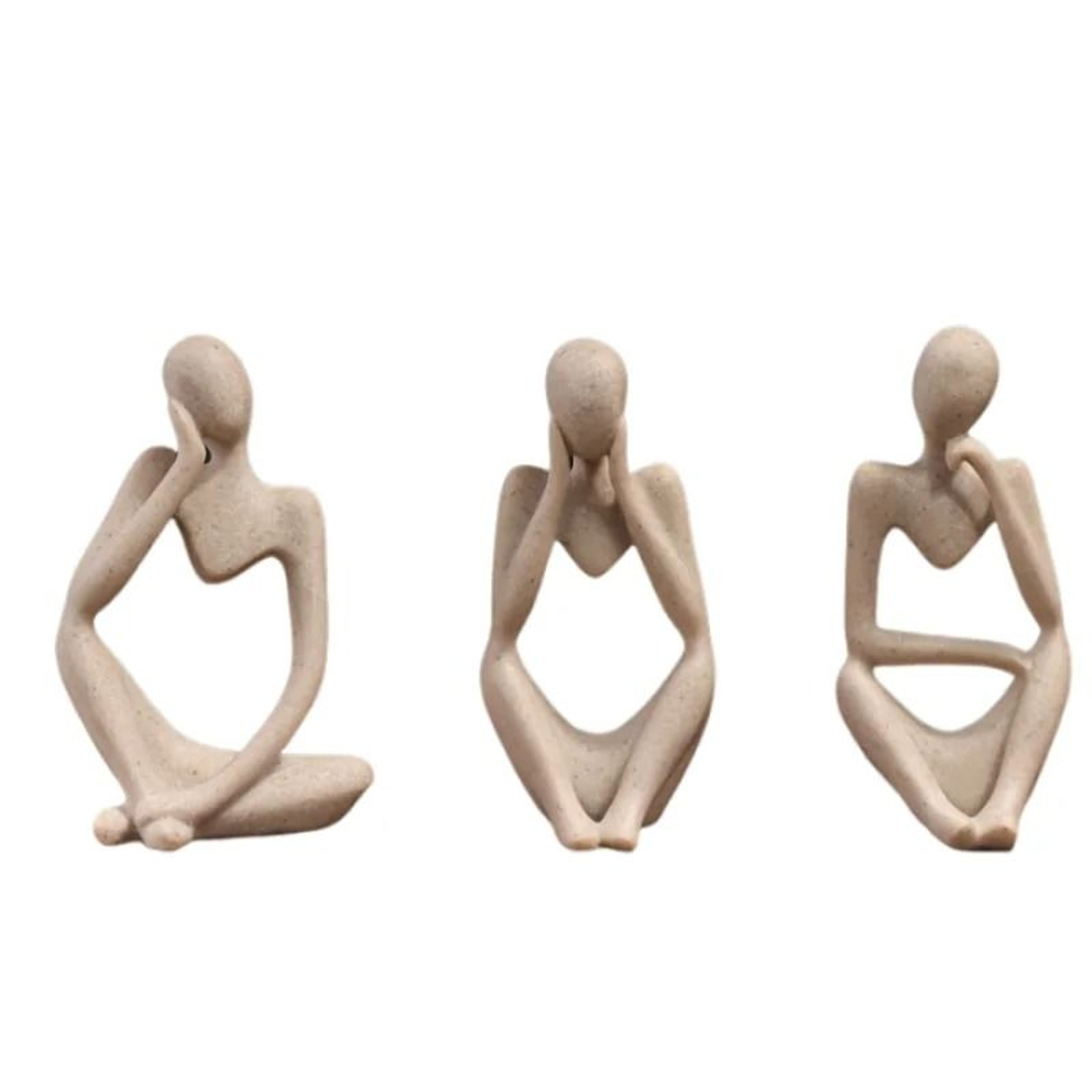 Minimalist Human Contemplation Sculpture Nordic Thinker Resin Figurine Decor 4