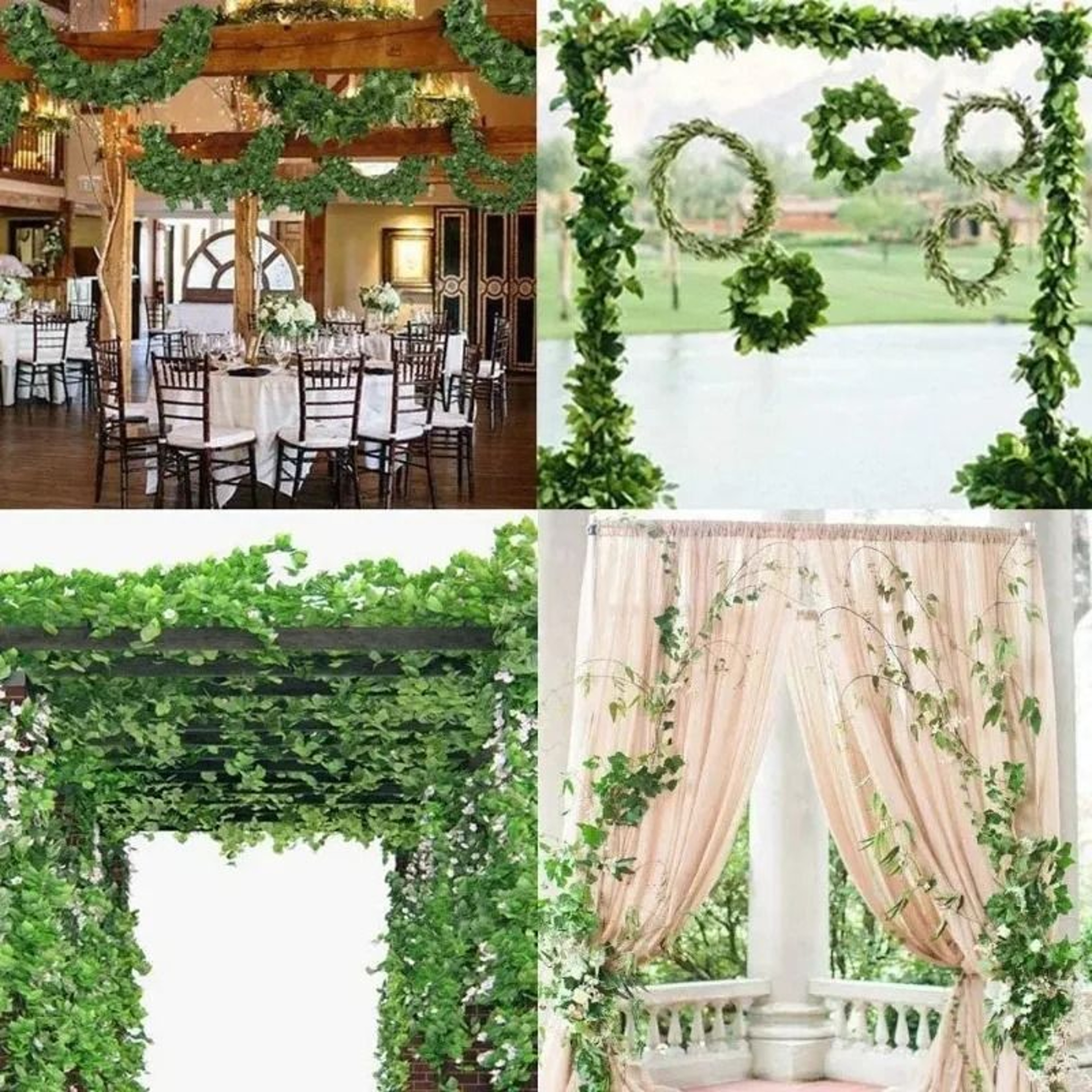 Artificial Ivy Leaf Vine Garland Green Hanging Plant Decor 1