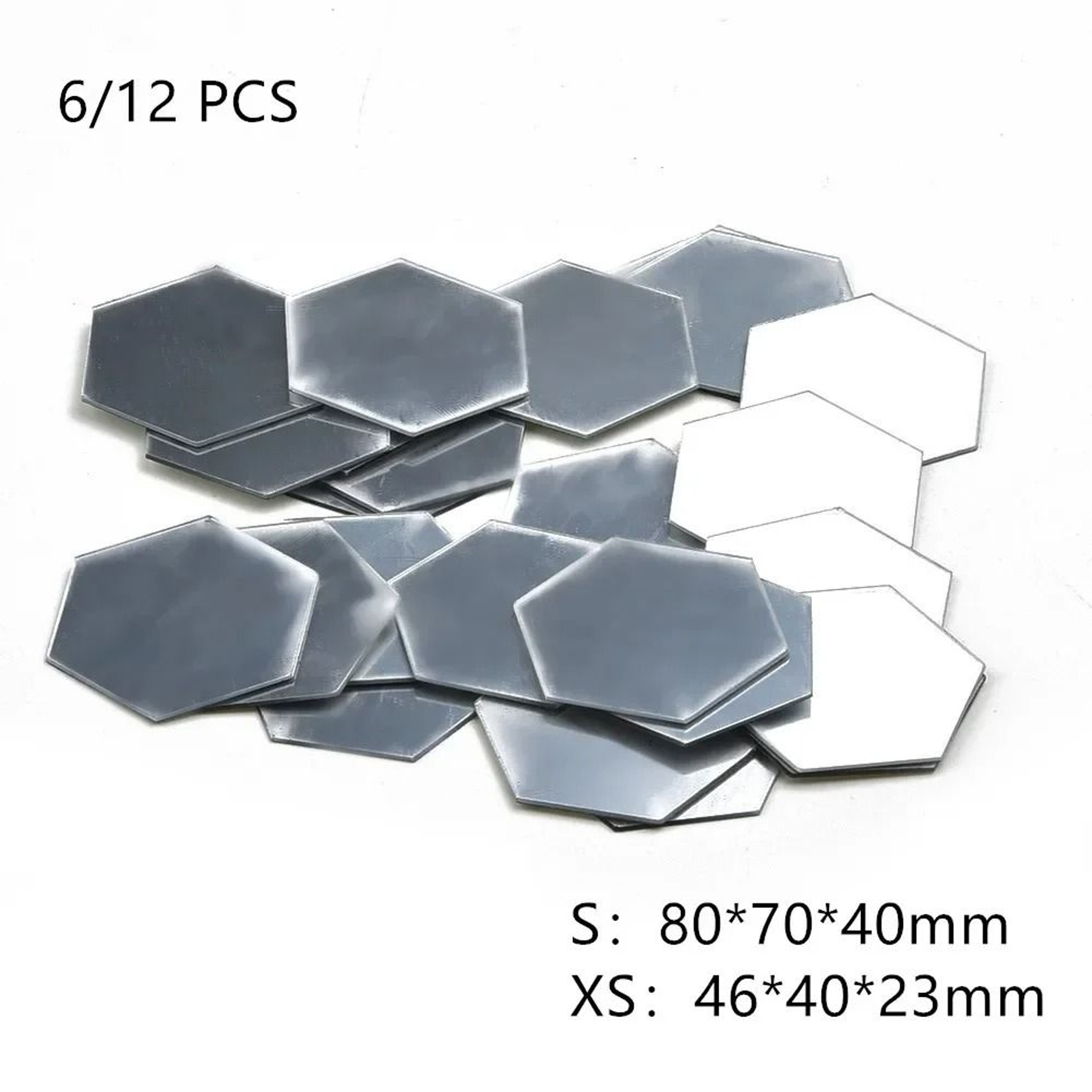 Hexagon Acrylic Mirror Wall Stickers 3D Self Adhesive Mosaic Decor Tiles Set 14