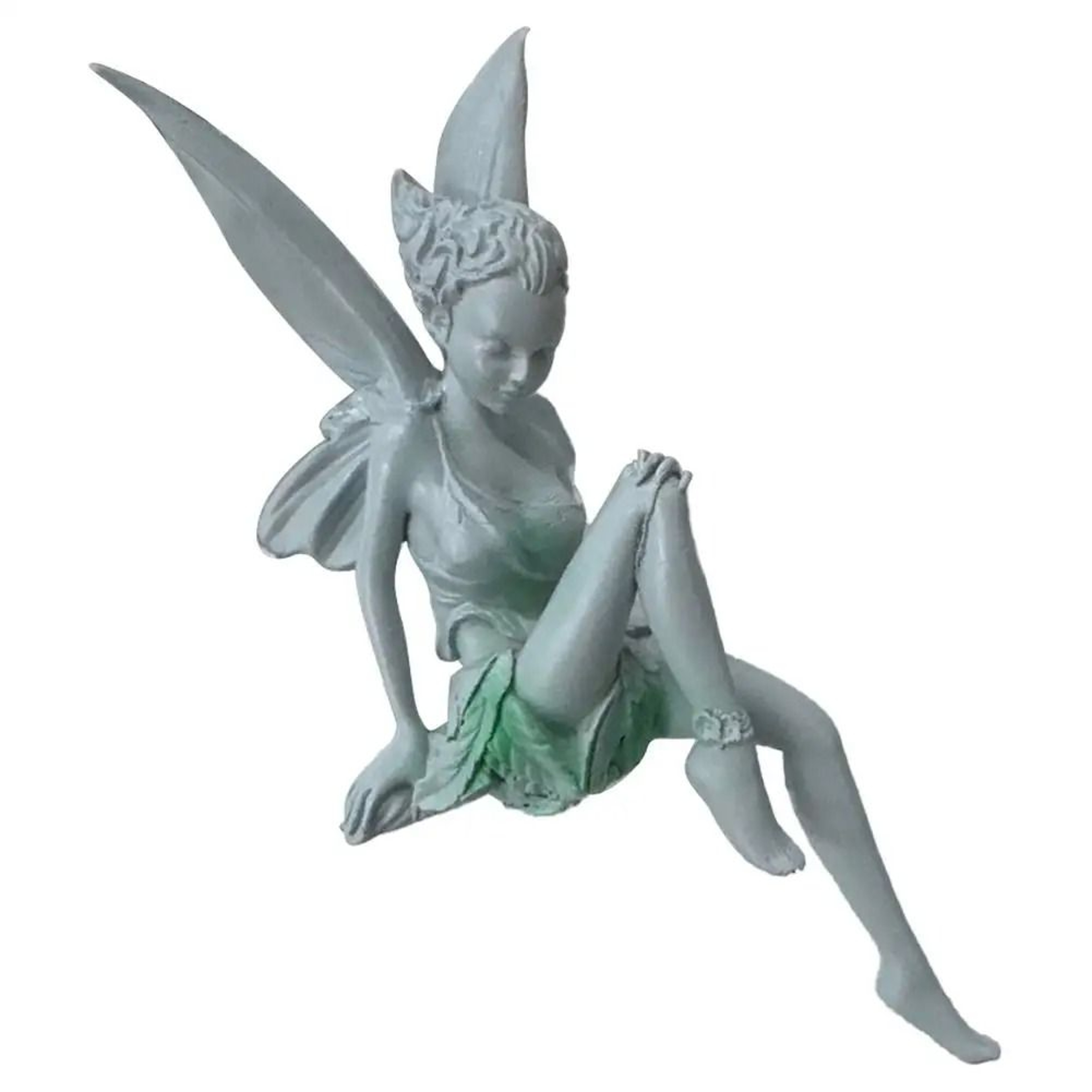 Flute Playing Fairy Garden Statue Resin Angel Sculpture Outdoor Decor 6