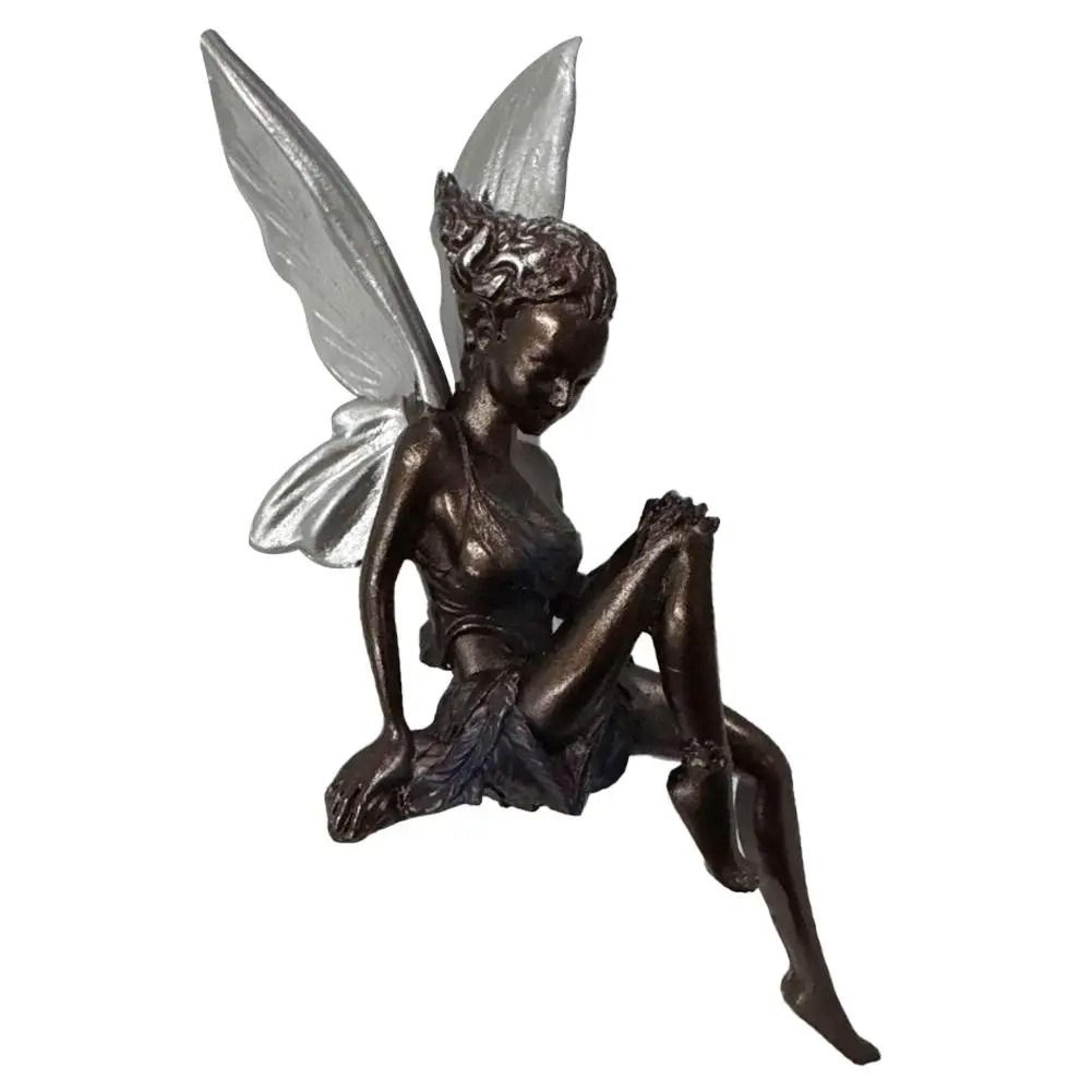 Flute Playing Fairy Garden Statue Resin Angel Sculpture Outdoor Decor 7