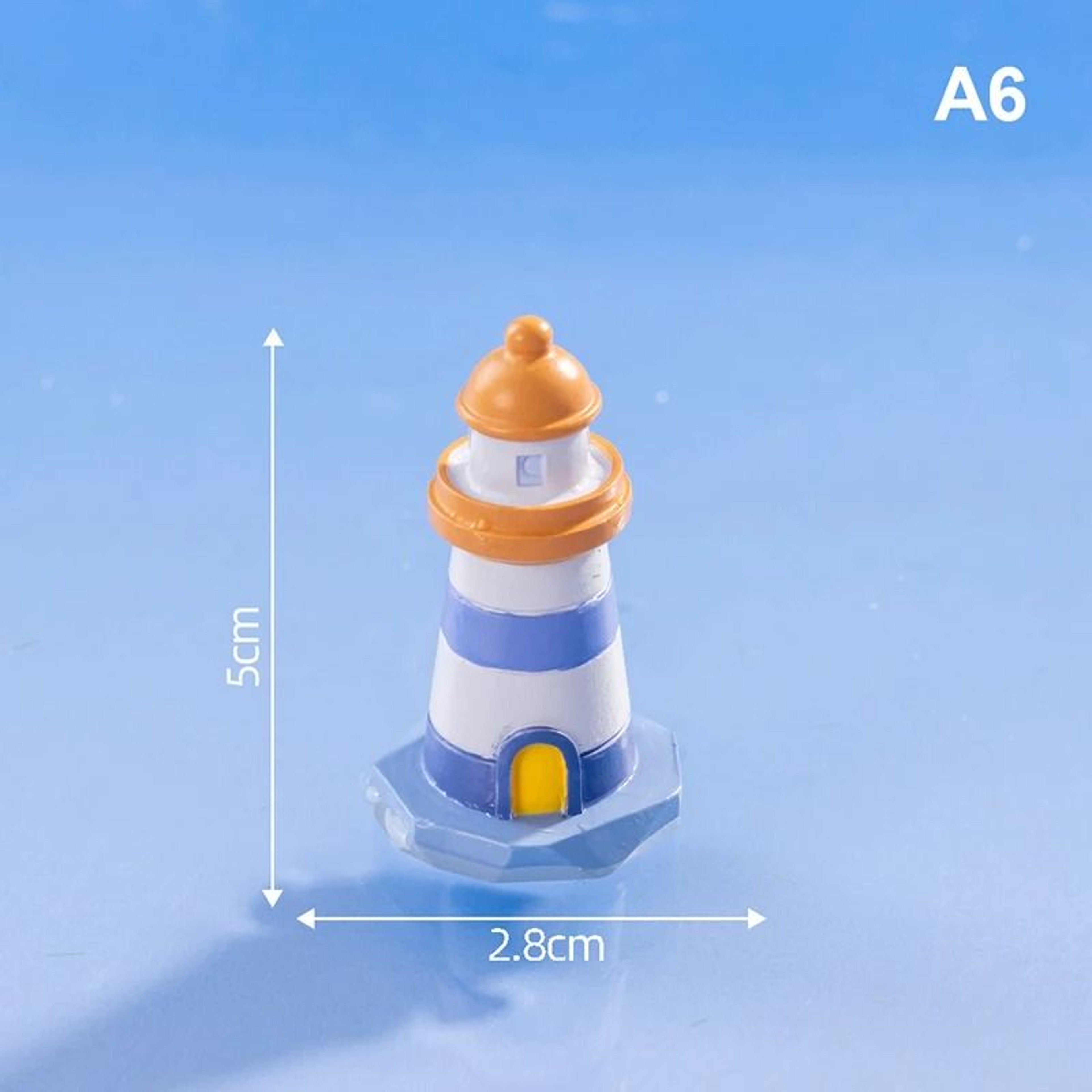 Mini Ocean Lighthouse Figurine Resin Miniature Landscape Decor For Garden  Desk 11