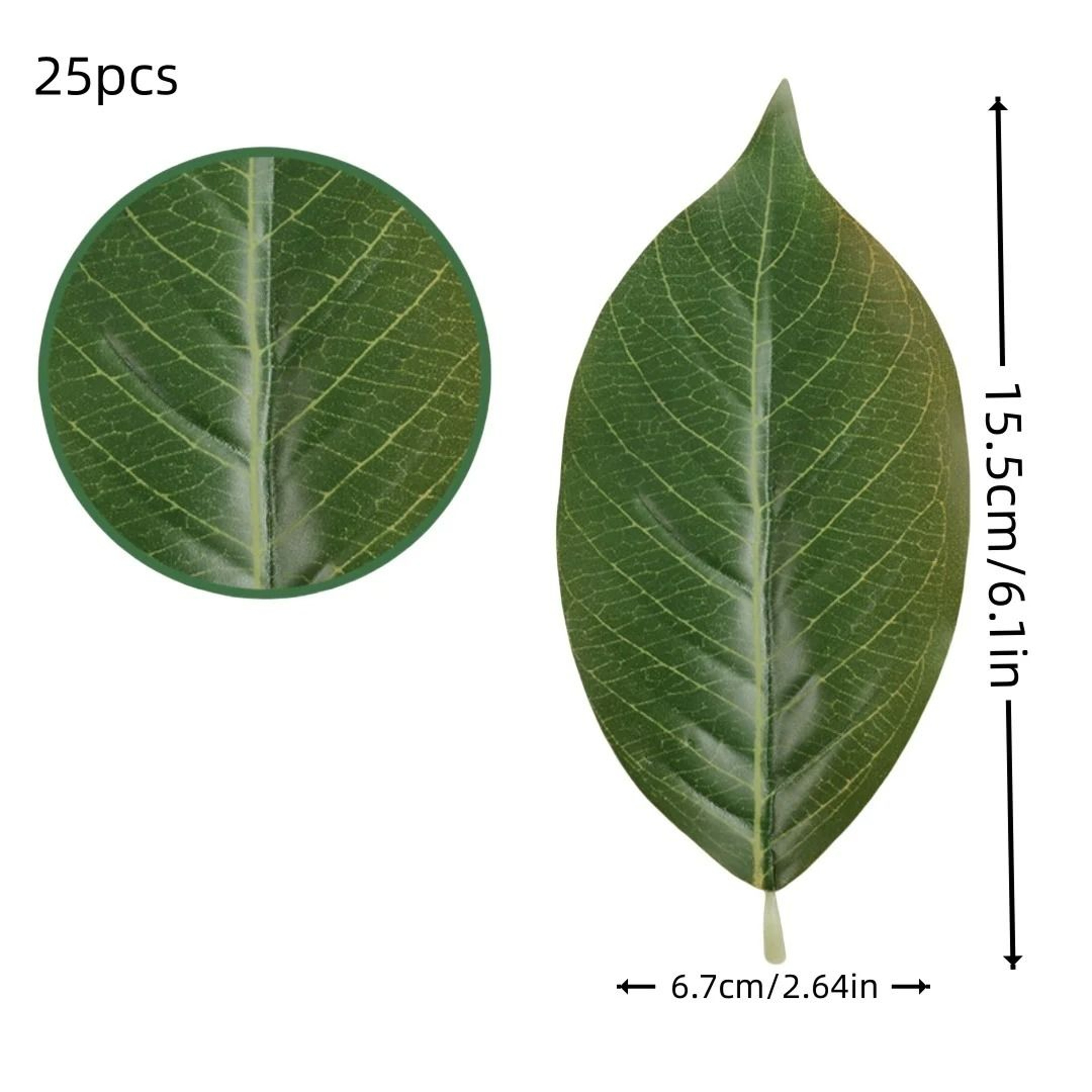 25pcs Realistic Magnolia Leaf Set PU Artificial Greenery For DIY Floral Arrangements  Home Decor 9