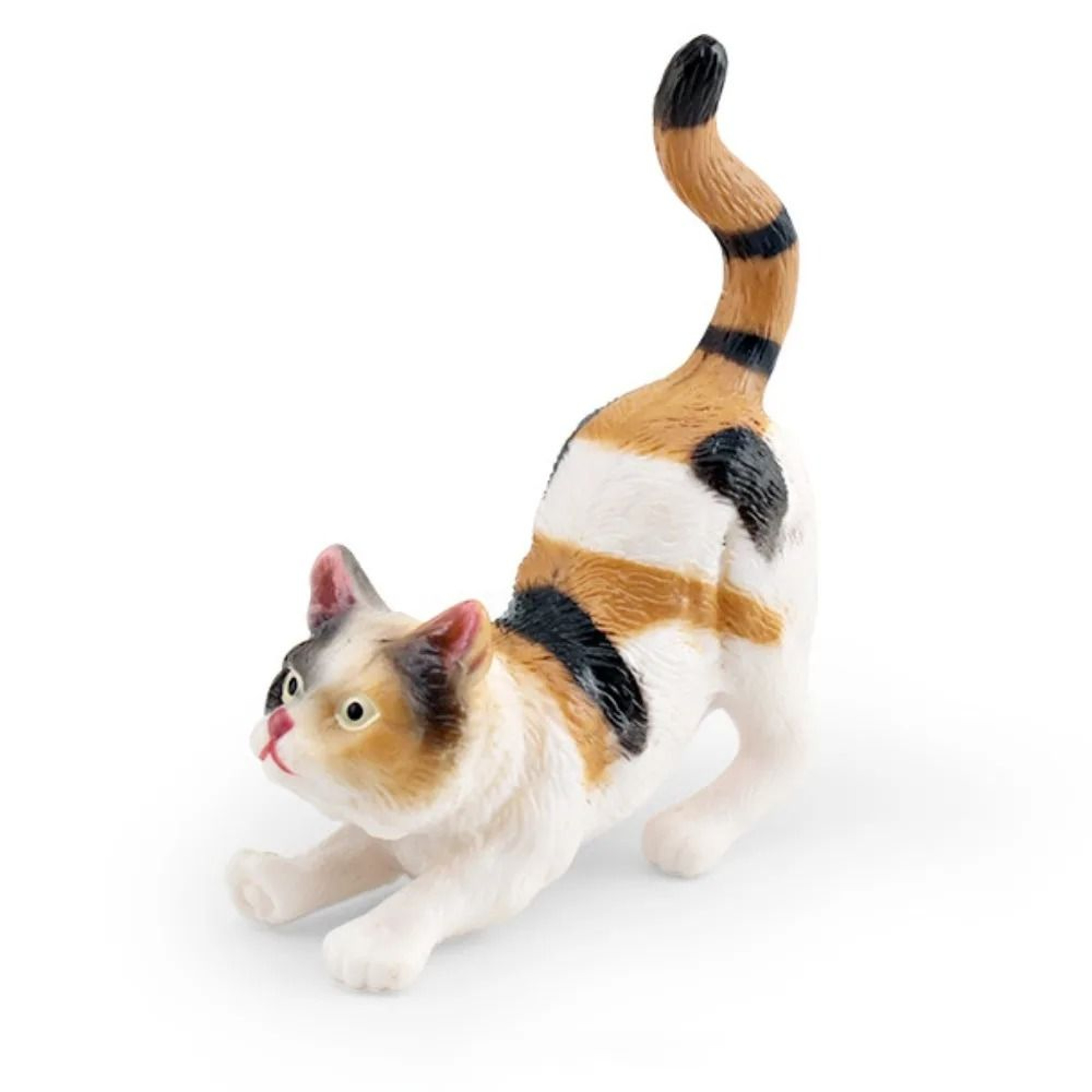 Cute Lying Orange Cat Figurine Mini Realistic Desk Decor Ornament 7