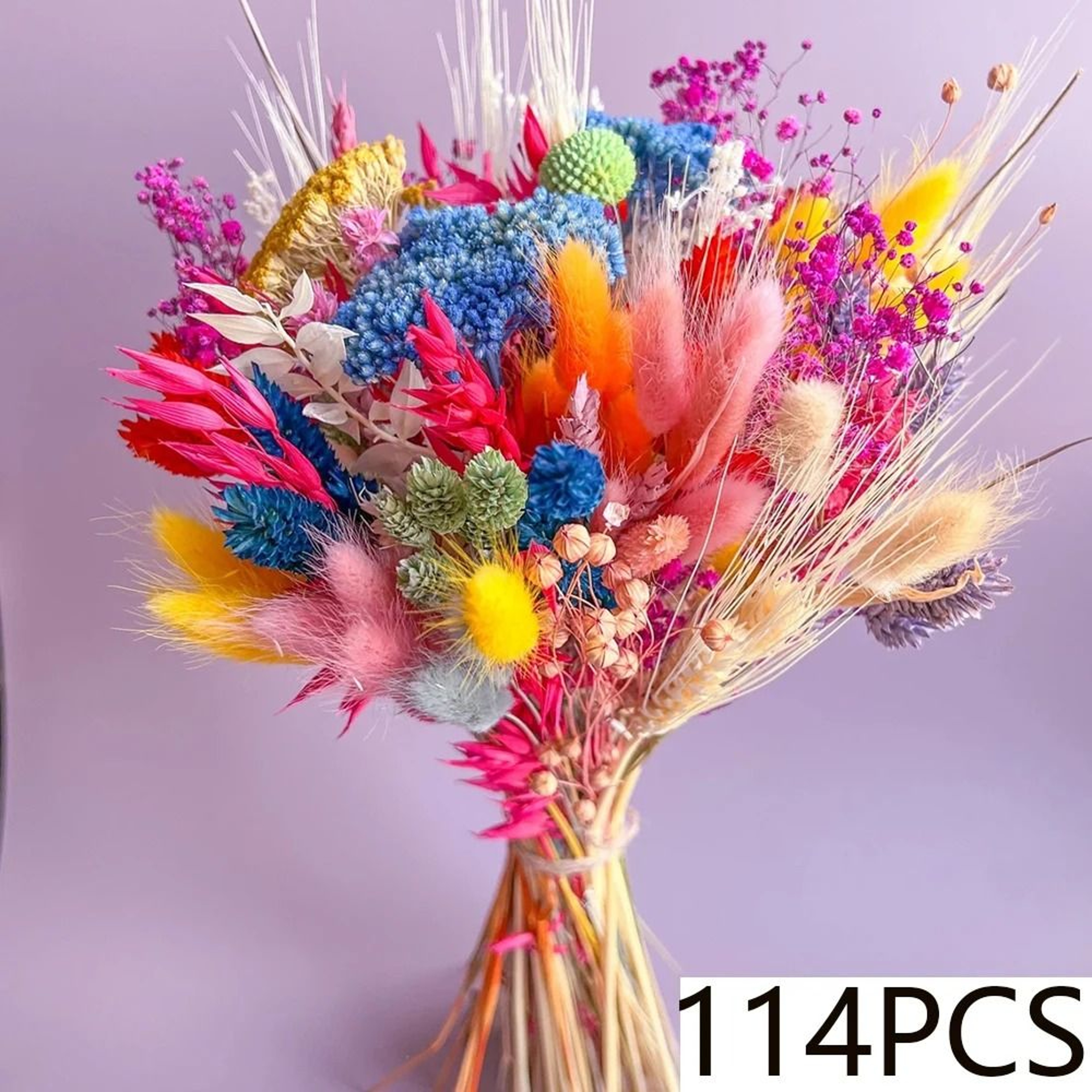 Boho Preserved Pampas  Babys Breath Bridal Bouquet For Wedding  Home Decor 8