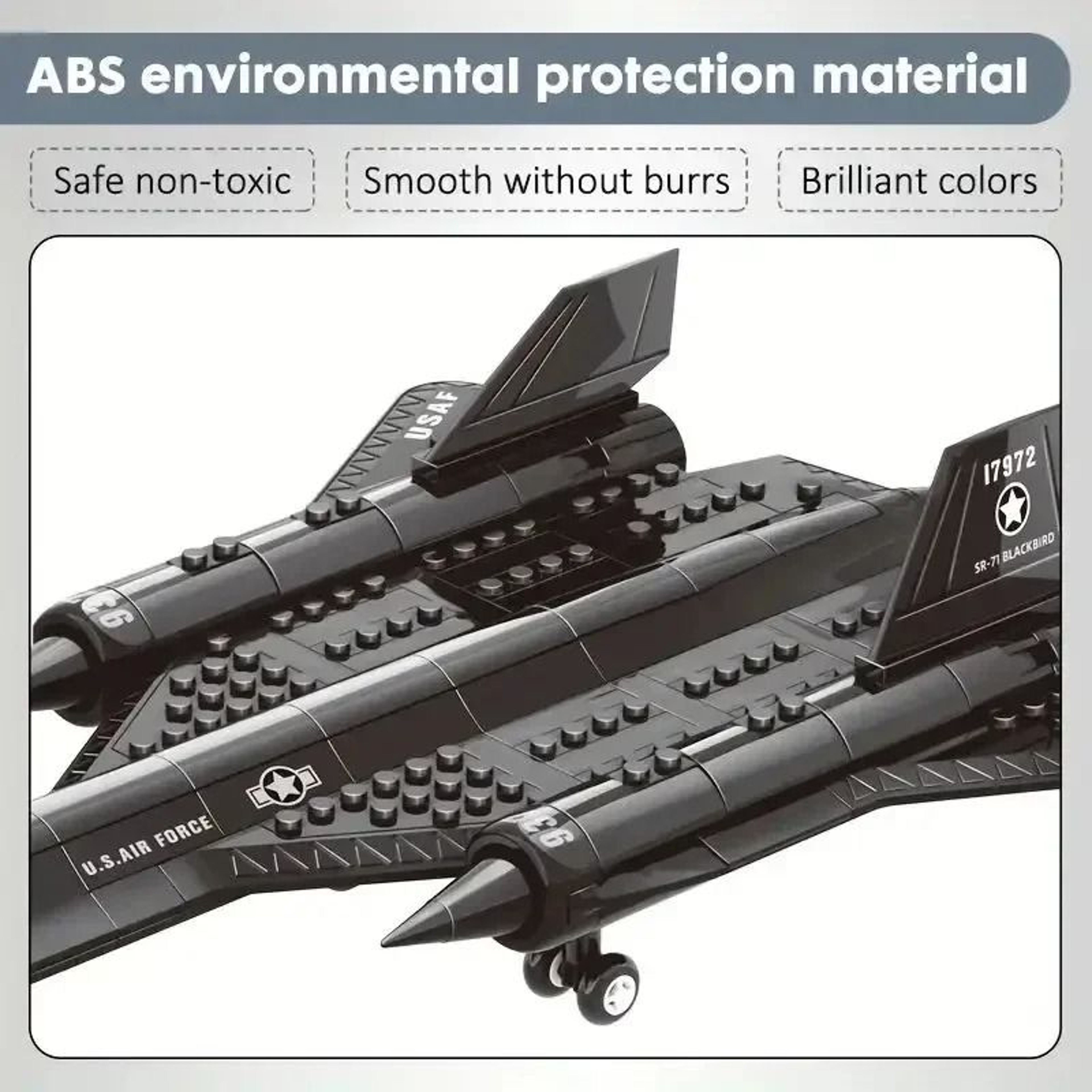 Creative SR71 Blackbird Spy Plane Building Blocks Set For STEM Learning 4