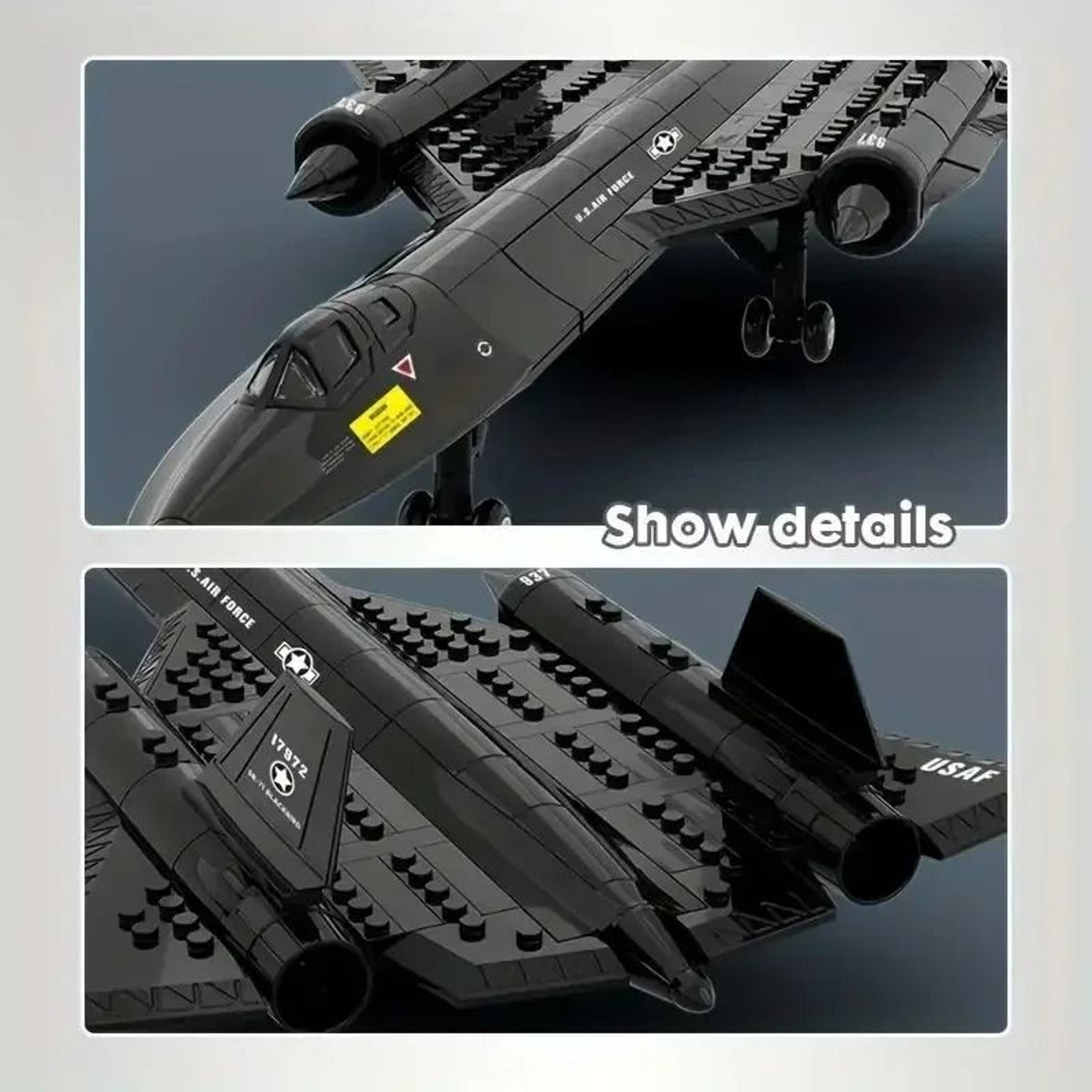 Creative SR71 Blackbird Spy Plane Building Blocks Set For STEM Learning 5