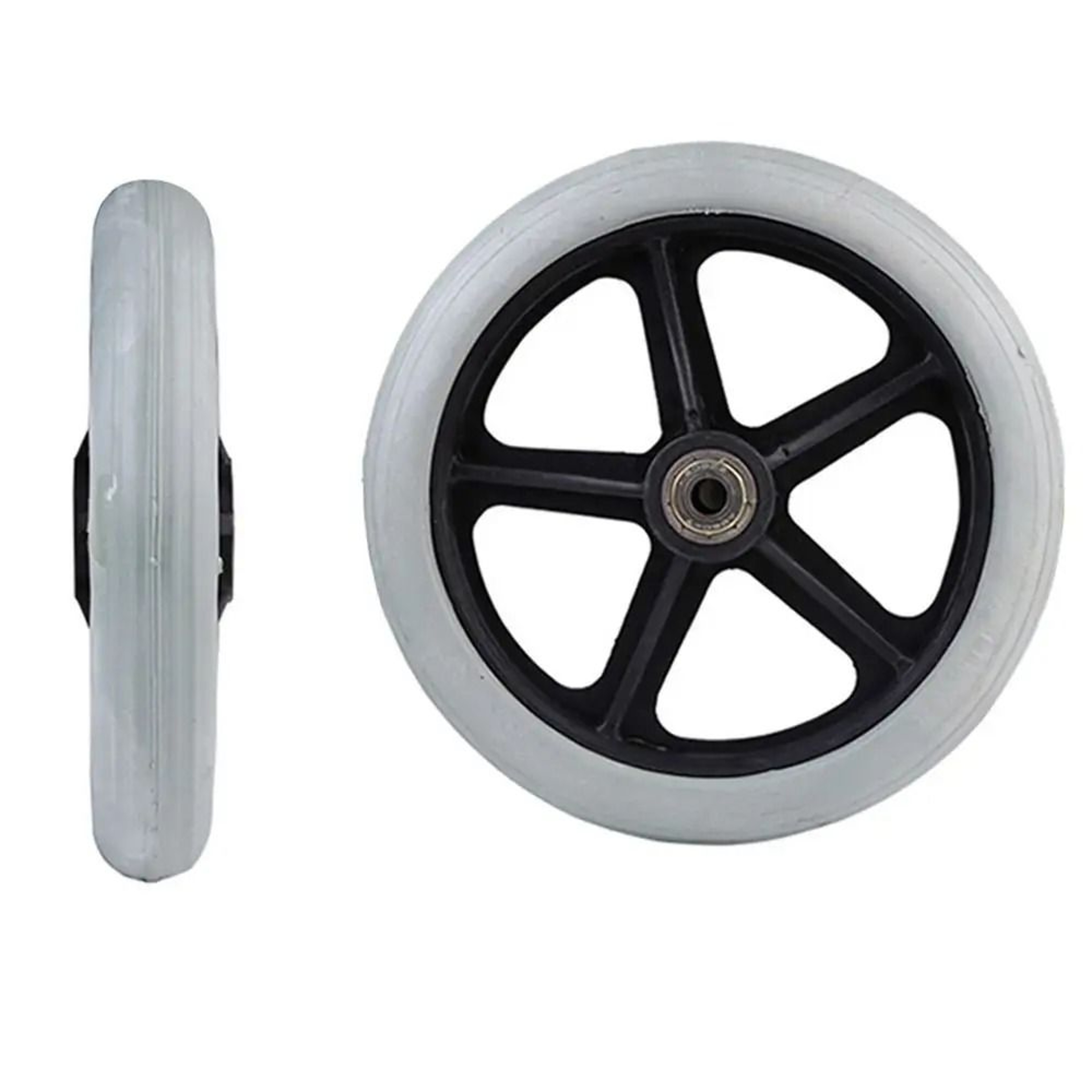 Heavy Duty Wheelchair Front Caster Wheel Solid Tire Replacement 6 7 8 Inch 15
