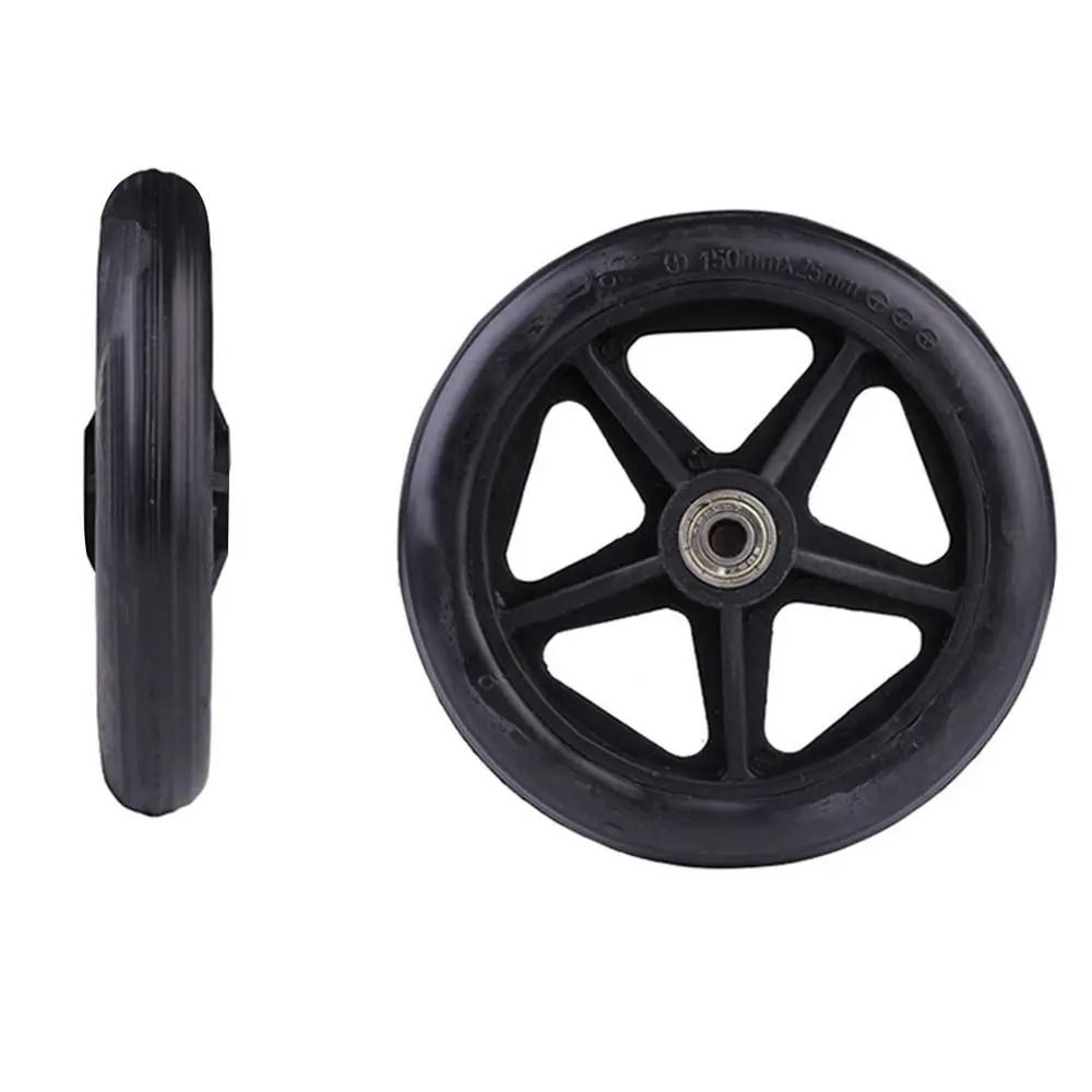 Heavy Duty Wheelchair Front Caster Wheel Solid Tire Replacement 6 7 8 Inch 7