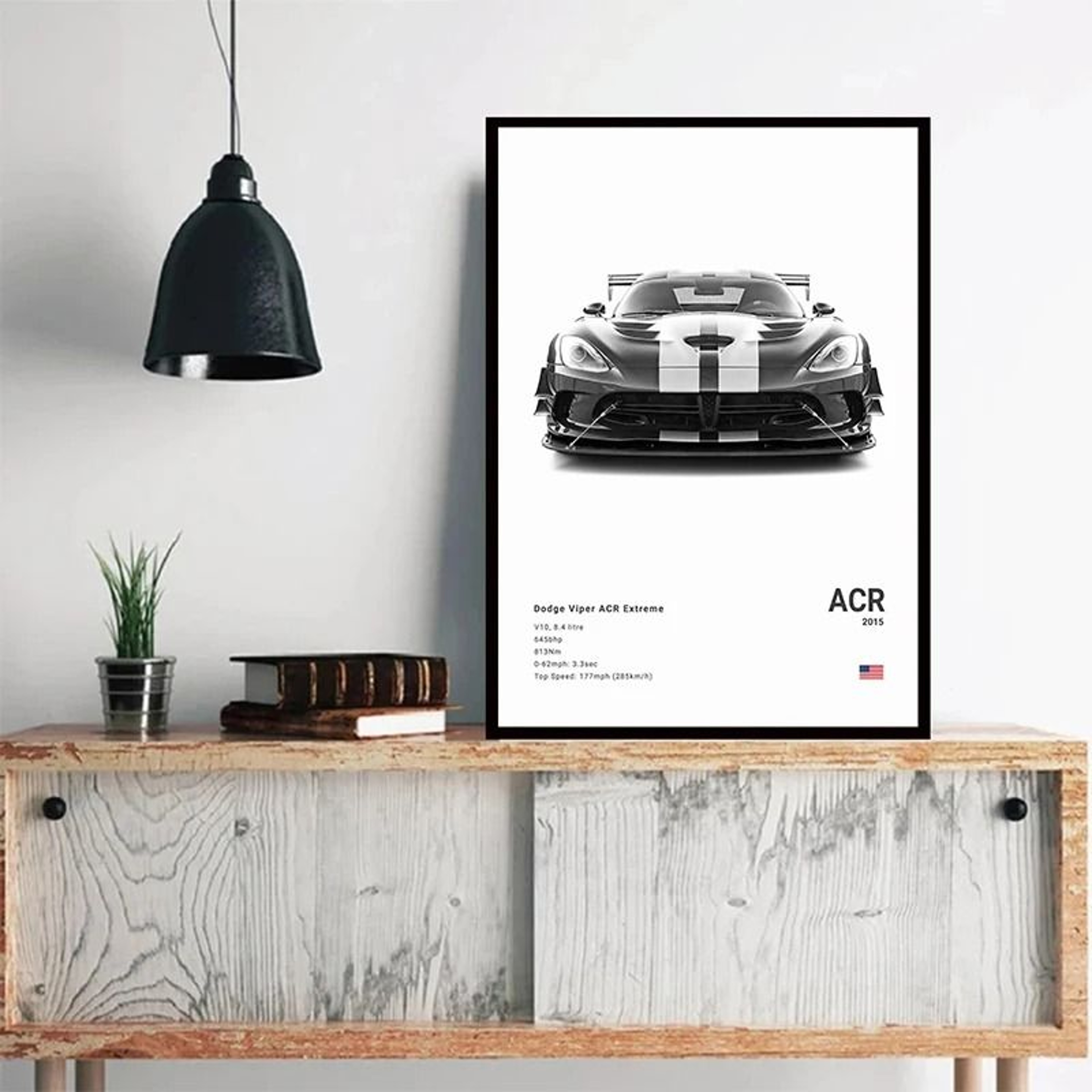 Dodge Challenger SRT Hellcat Redeye Canvas Wall Art Modern Muscle Car Poster 2