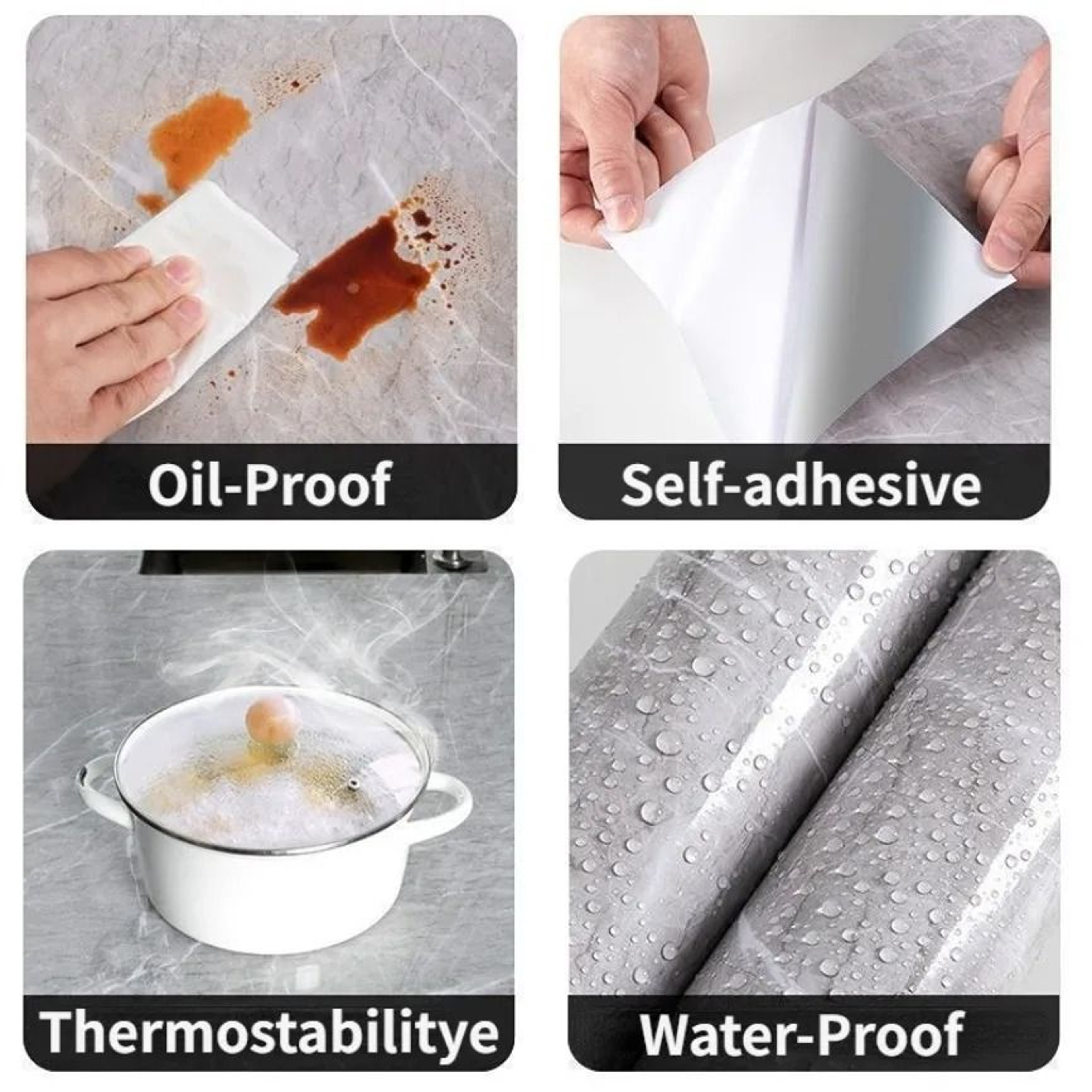 Waterproof Marble Peel And Stick Wallpaper  Modern SelfAdhesive Kitchen  Bathroom Contact Paper 1