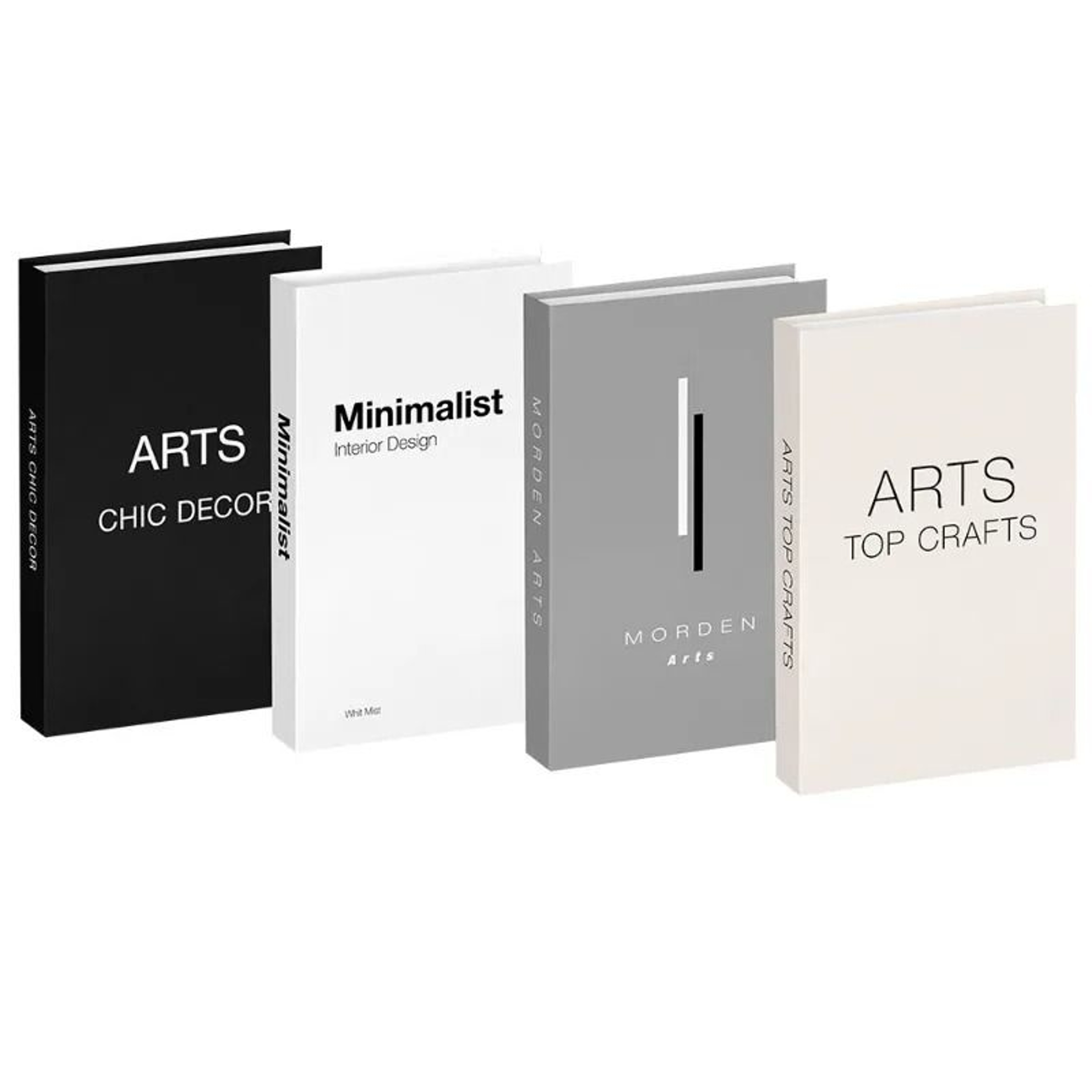 Modern Aesthetic Faux Book Set For Coffee Table  Bookshelf Decor 4pcs 18