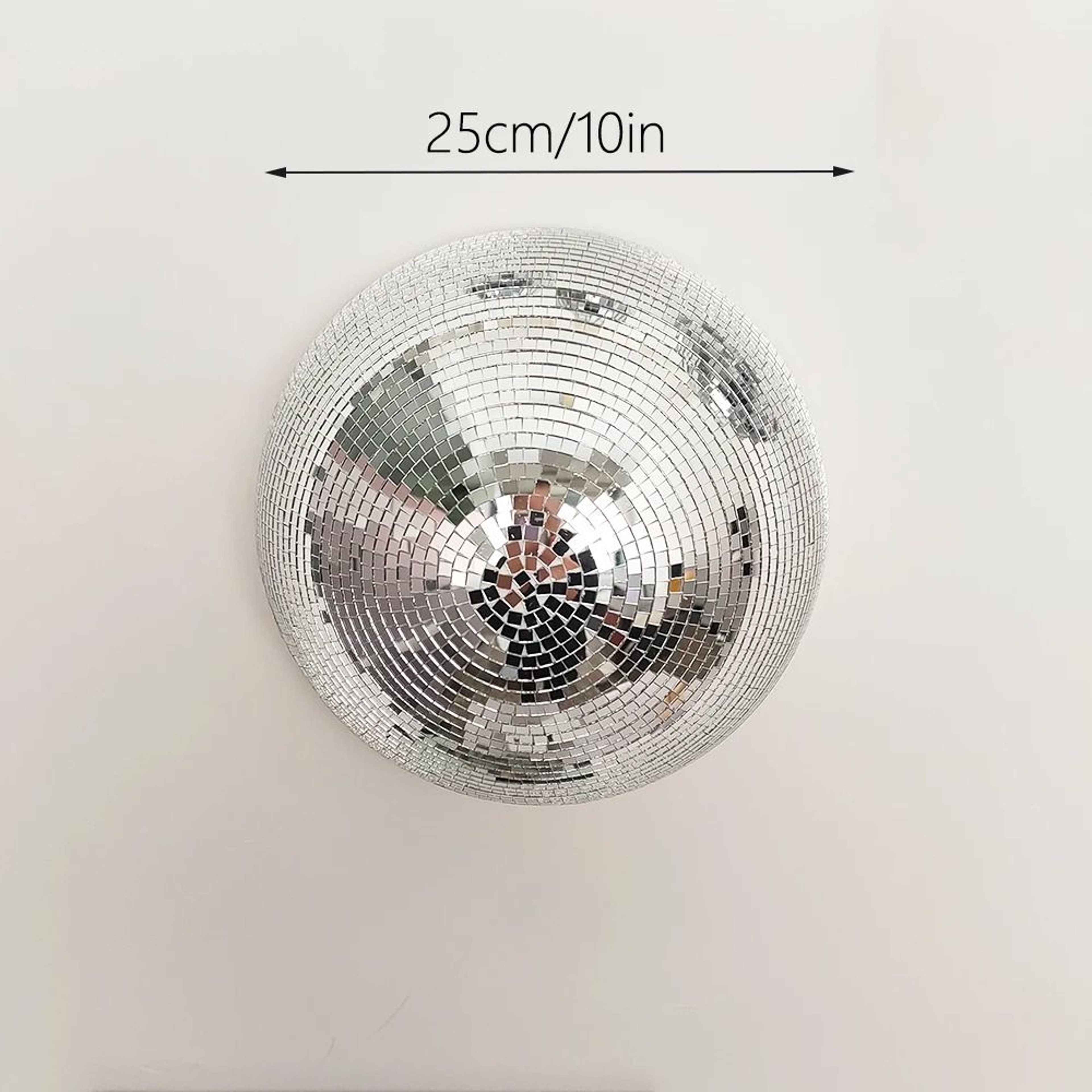 Modern Disco Mirror Wall Art Semicircle Reflective Decor For Stylish Interiors 10