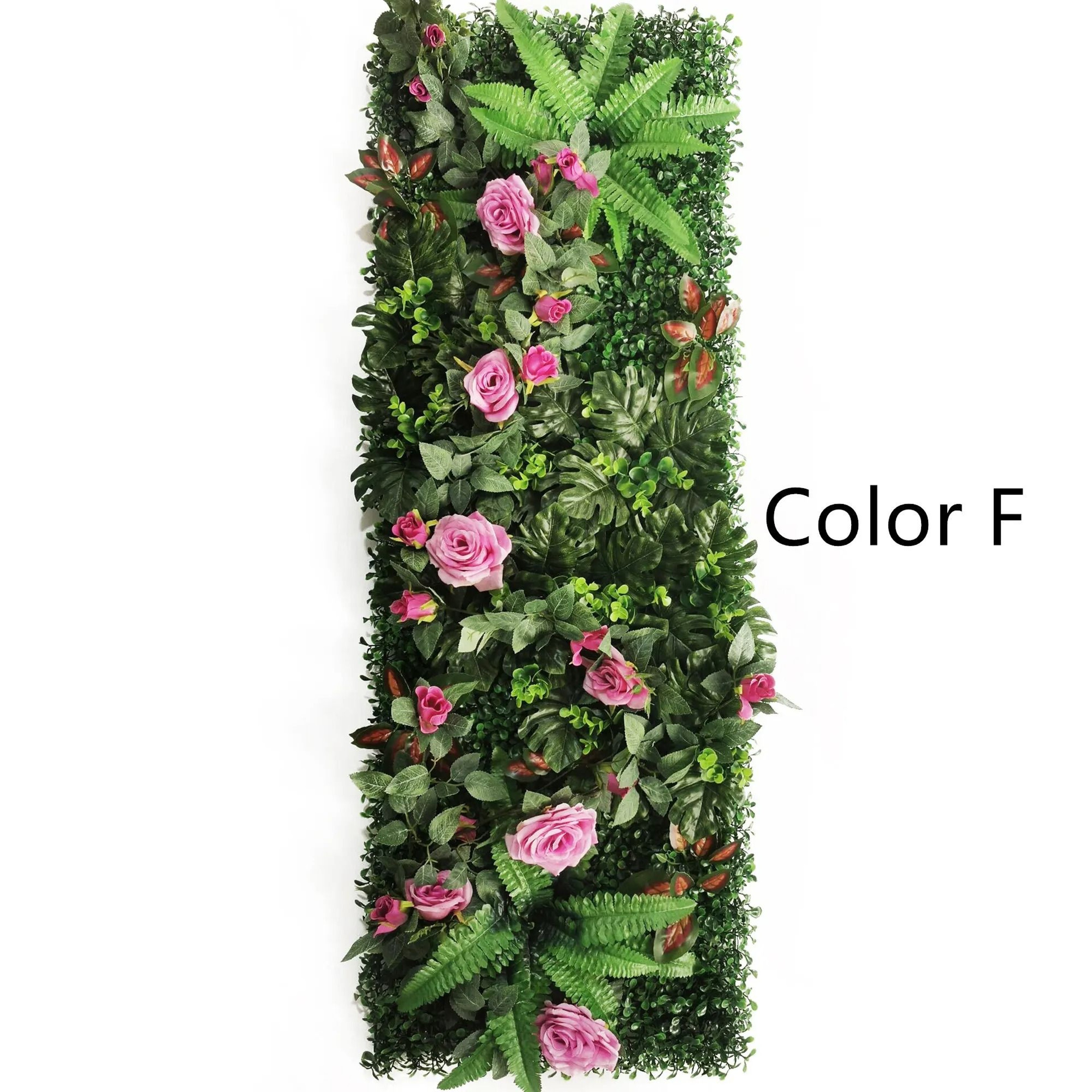 Artificial Rose Wall Panel Greenery Backdrop 1575x4724in Decorative Lawn Mat 5