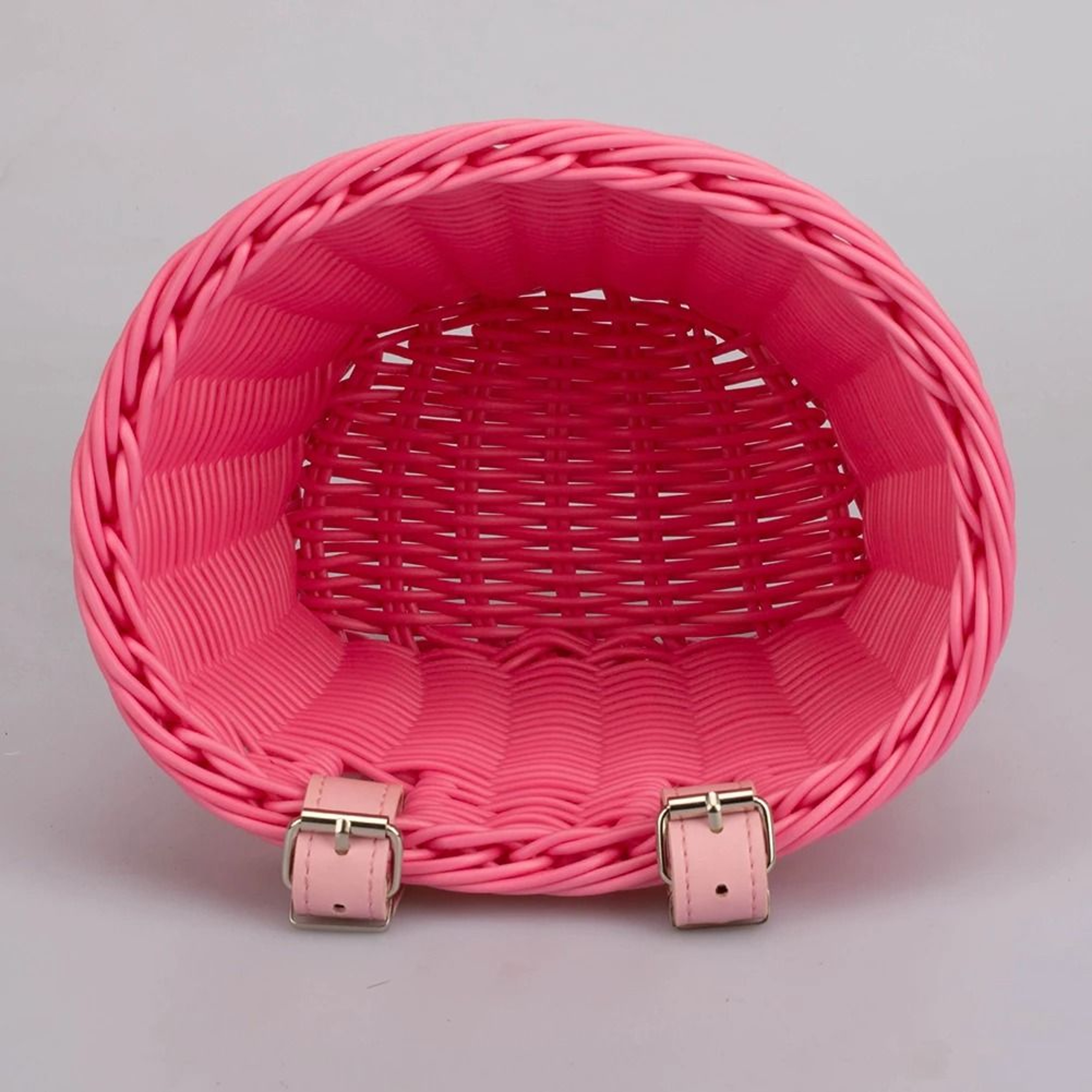 Handwoven Adjustable Bicycle Front Basket With Handlebar Straps For Daily Carry And Outdoor Riding 2