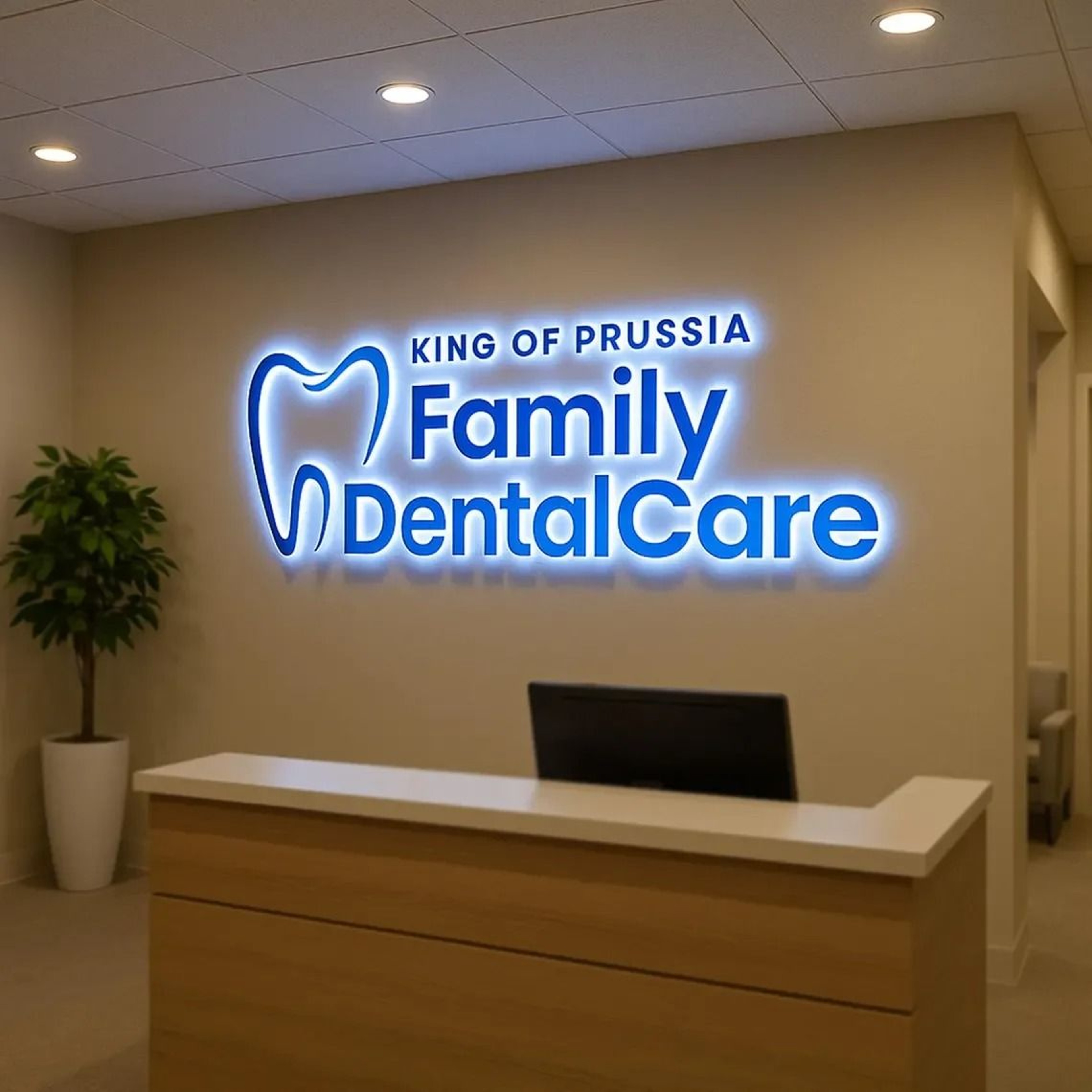 Custom LED Backlit Channel Letter Sign 3D Illuminated Business Logo Display 2