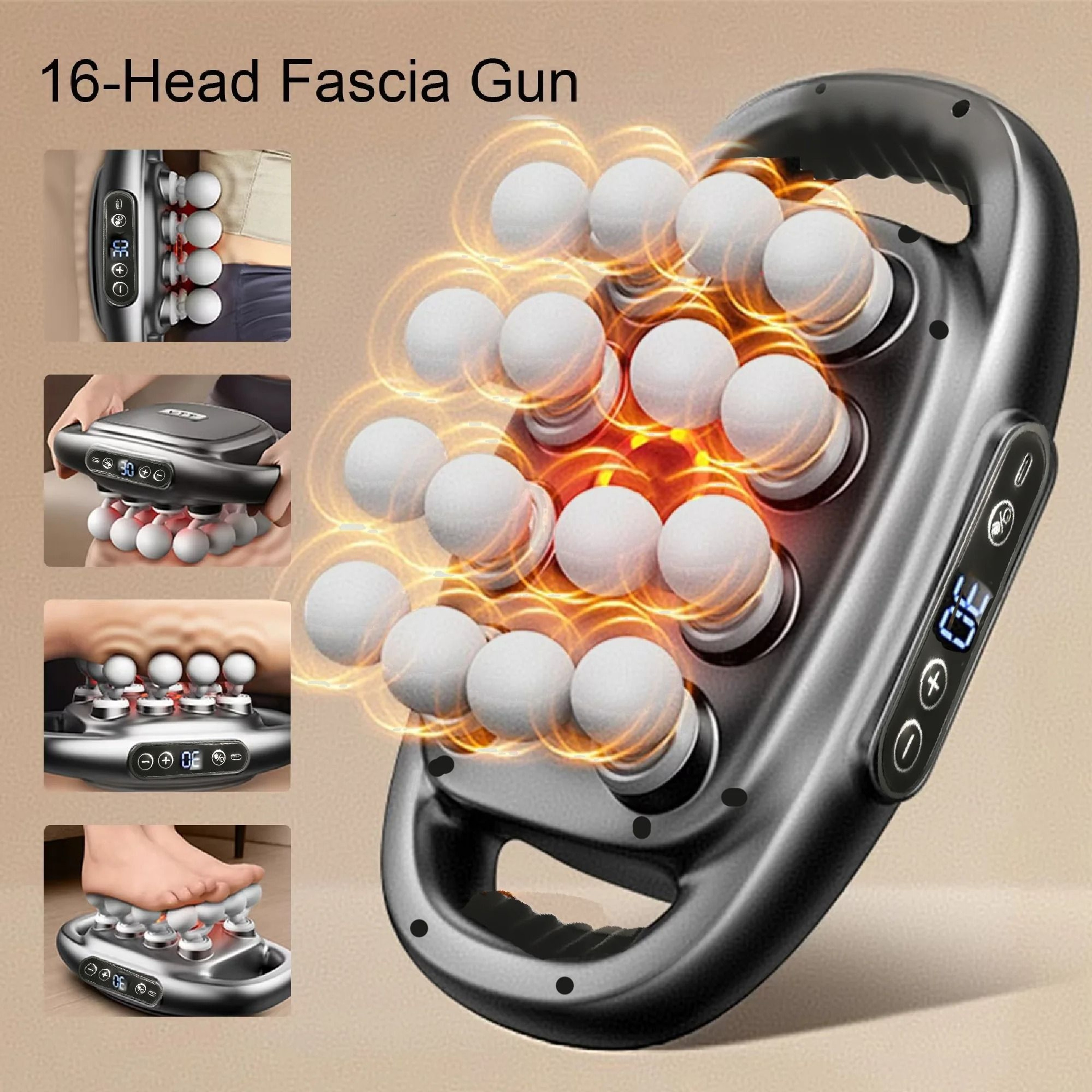 16 Head Deep Tissue Massage Gun Set Electric Muscle Relaxation Device For Full Body Recovery 1