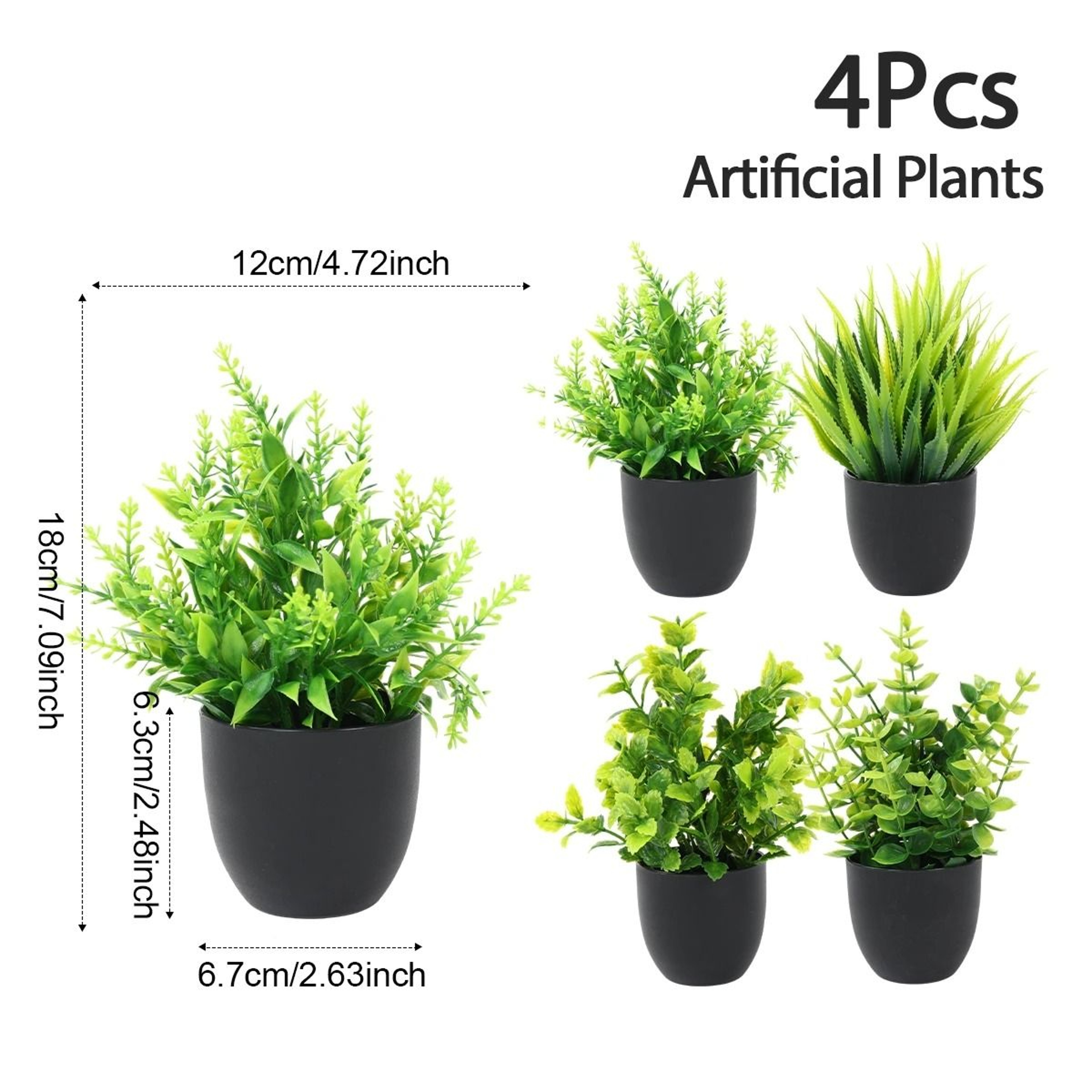 Artificial Bonsai Plant Mini Potted Green Tree Decor For Home And Office 7
