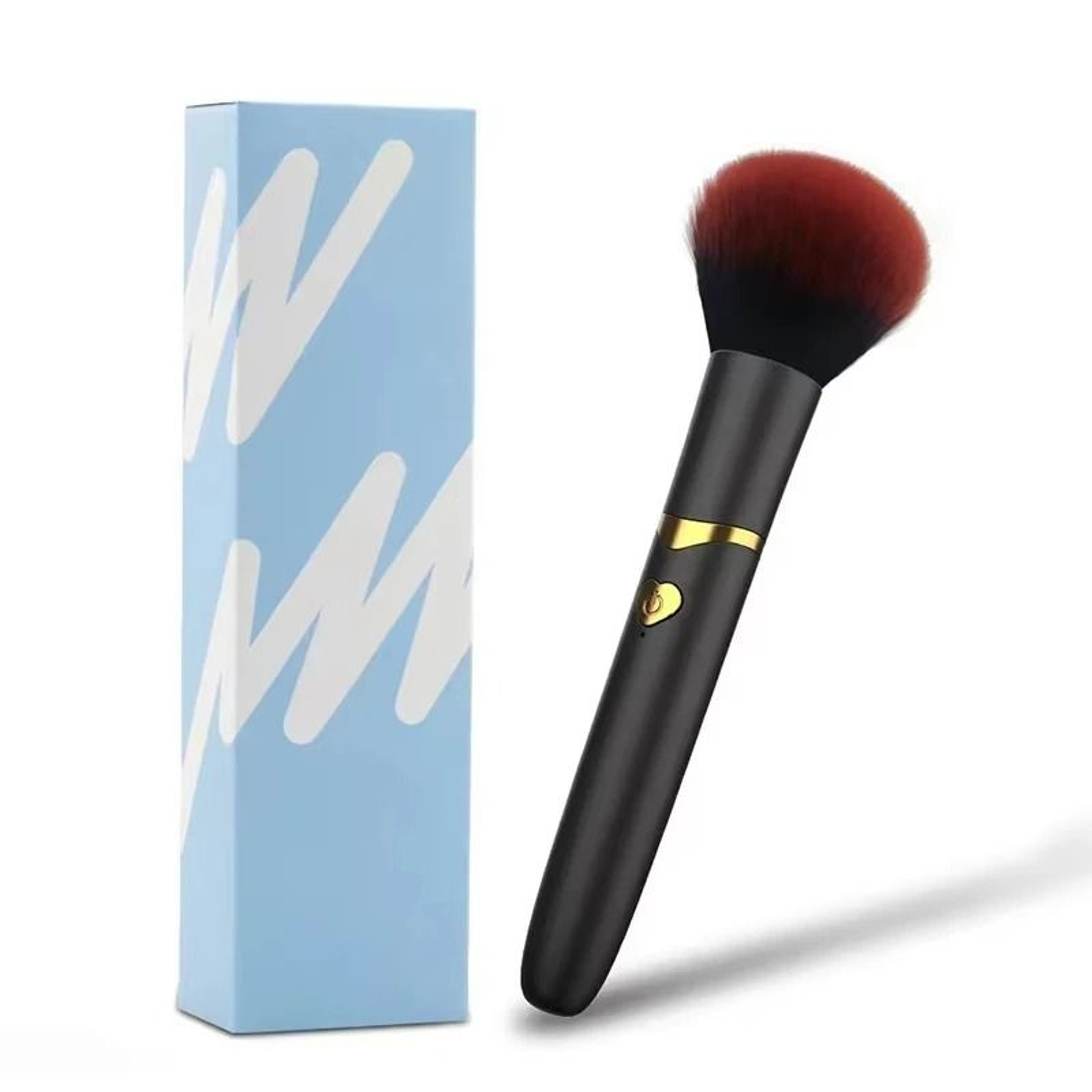 2in1 Electric Vibrating Foundation Brush Soft Fluffy Rechargeable Makeup Tool 7