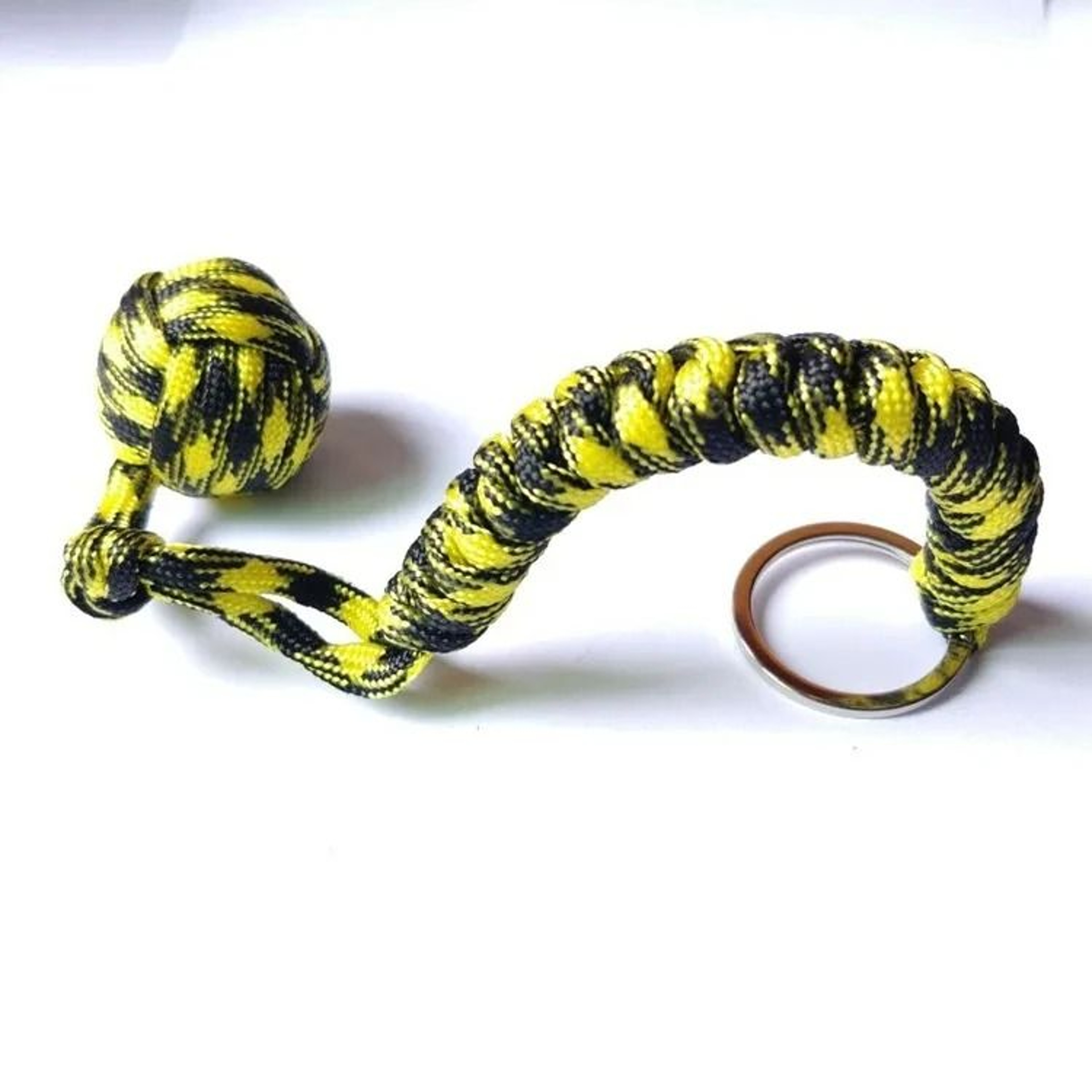Tactical Paracord Self Defense Keychain With Steel Ball Monkey Fist 10
