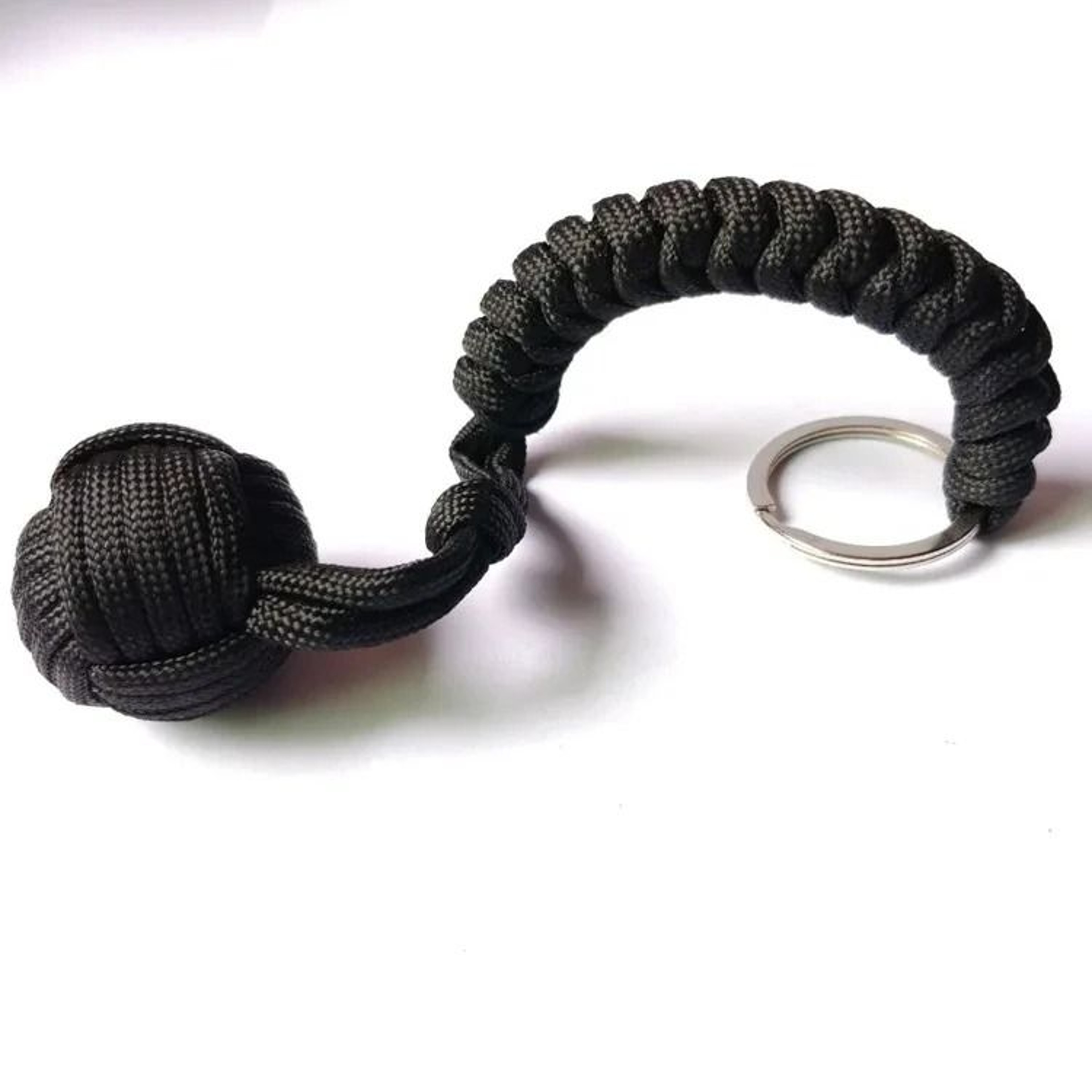 Tactical Paracord Self Defense Keychain With Steel Ball Monkey Fist 7