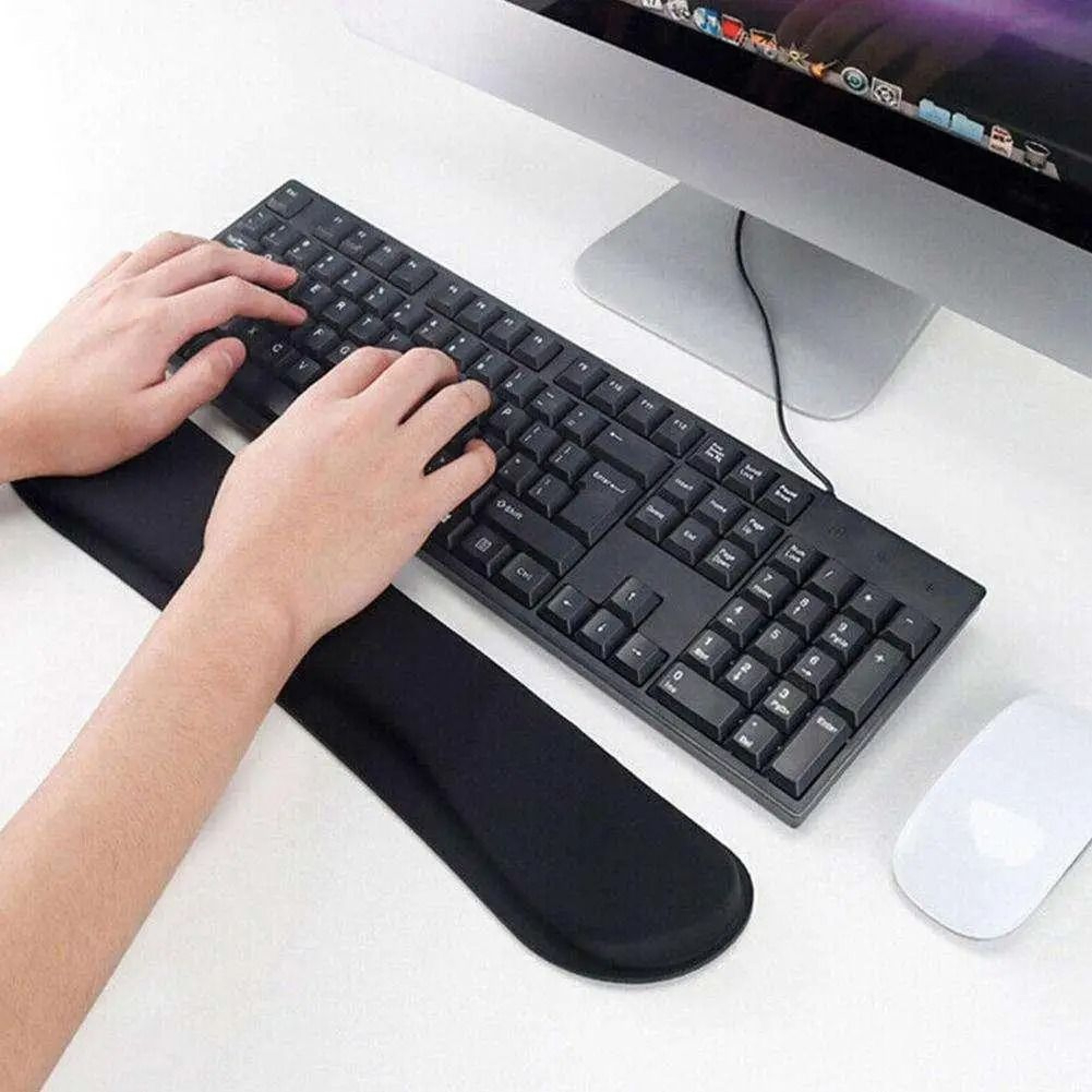 Ergonomic Memory Foam Keyboard Wrist Rest And Mouse Pad Set Non Slip Desk Support 0
