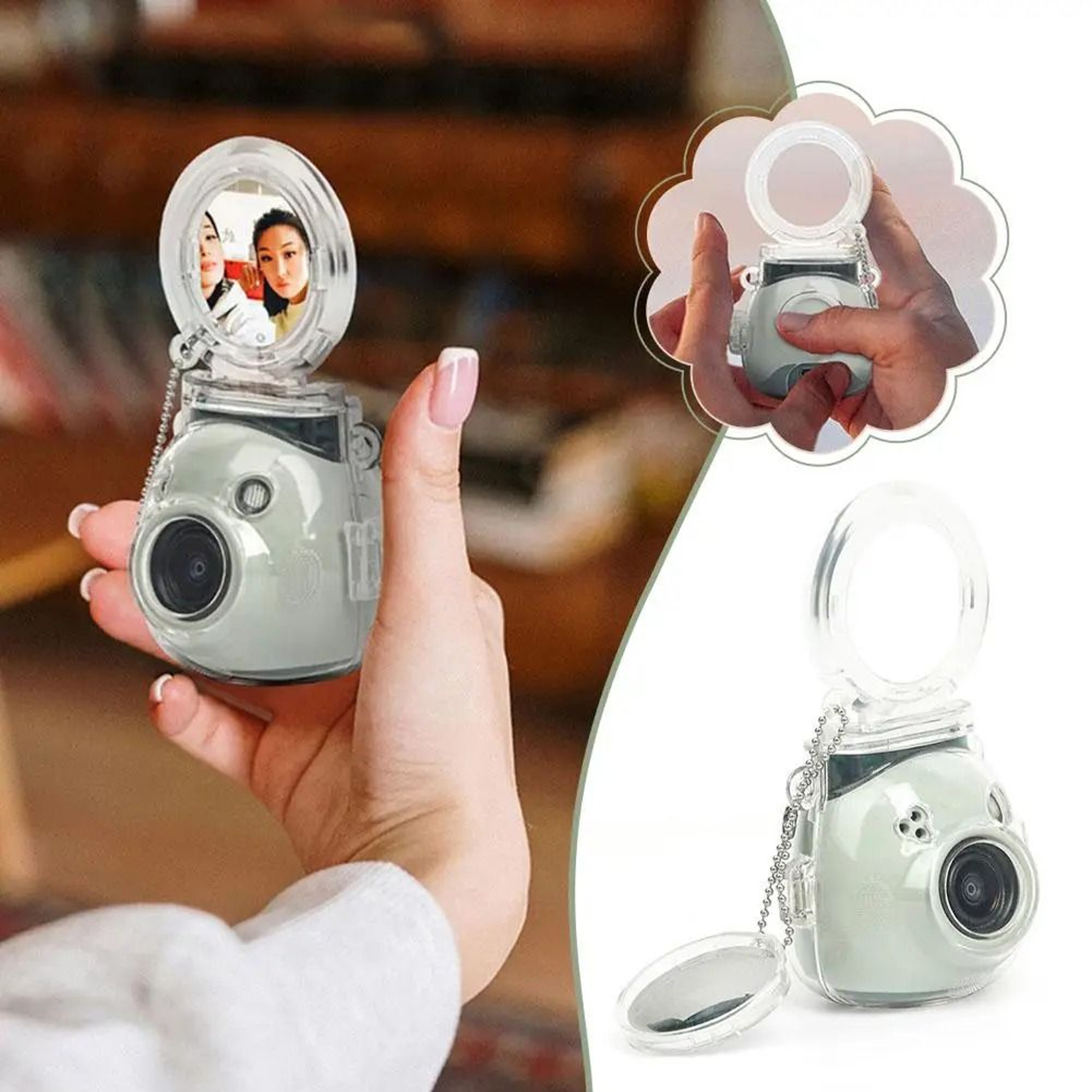 Instax Pal Crystal Clear Protective Case With Selfie Mirror Anti Scratch Cover 2