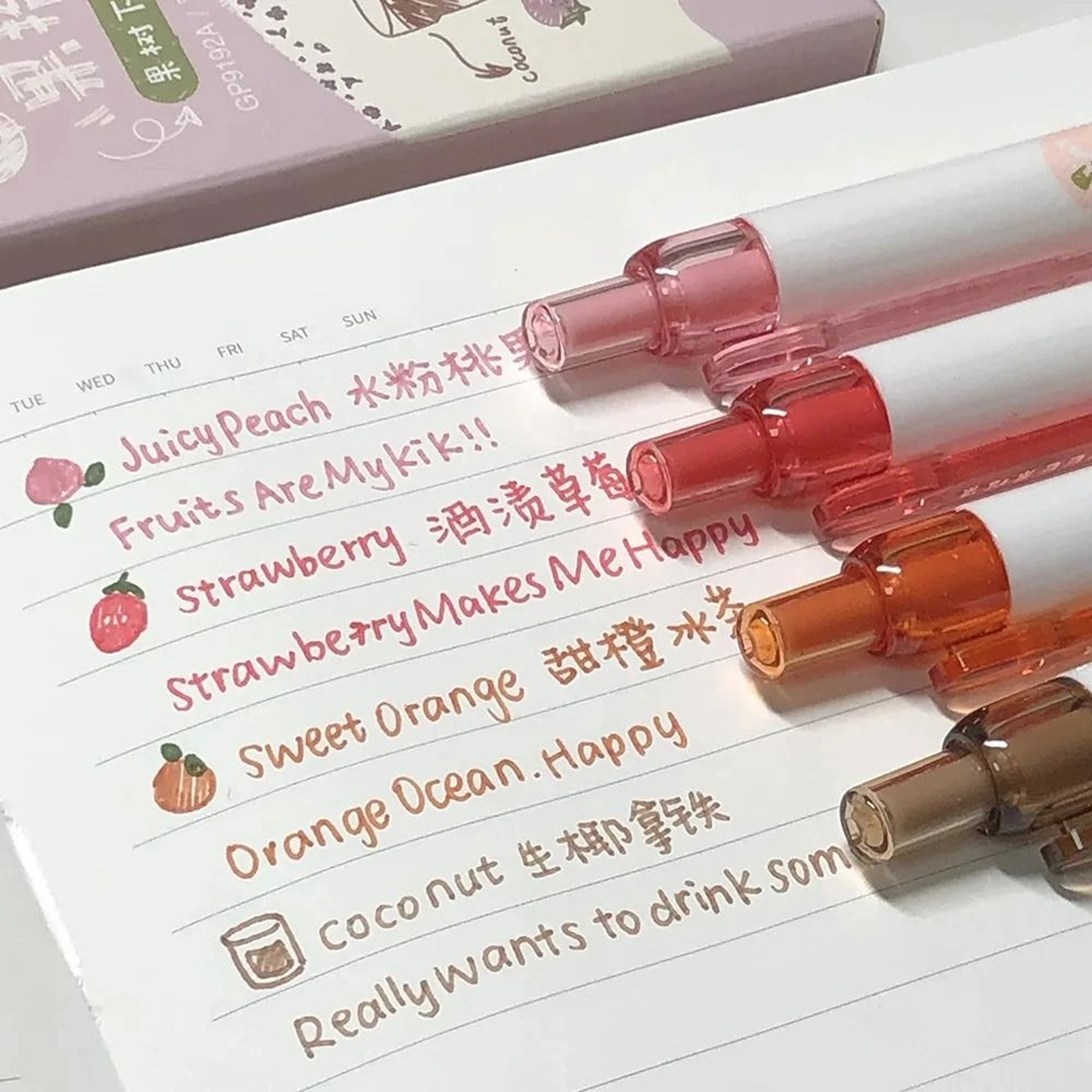 05mm Fruit Scented Gel Pen Set For Smooth Writing And Creative Notes 5