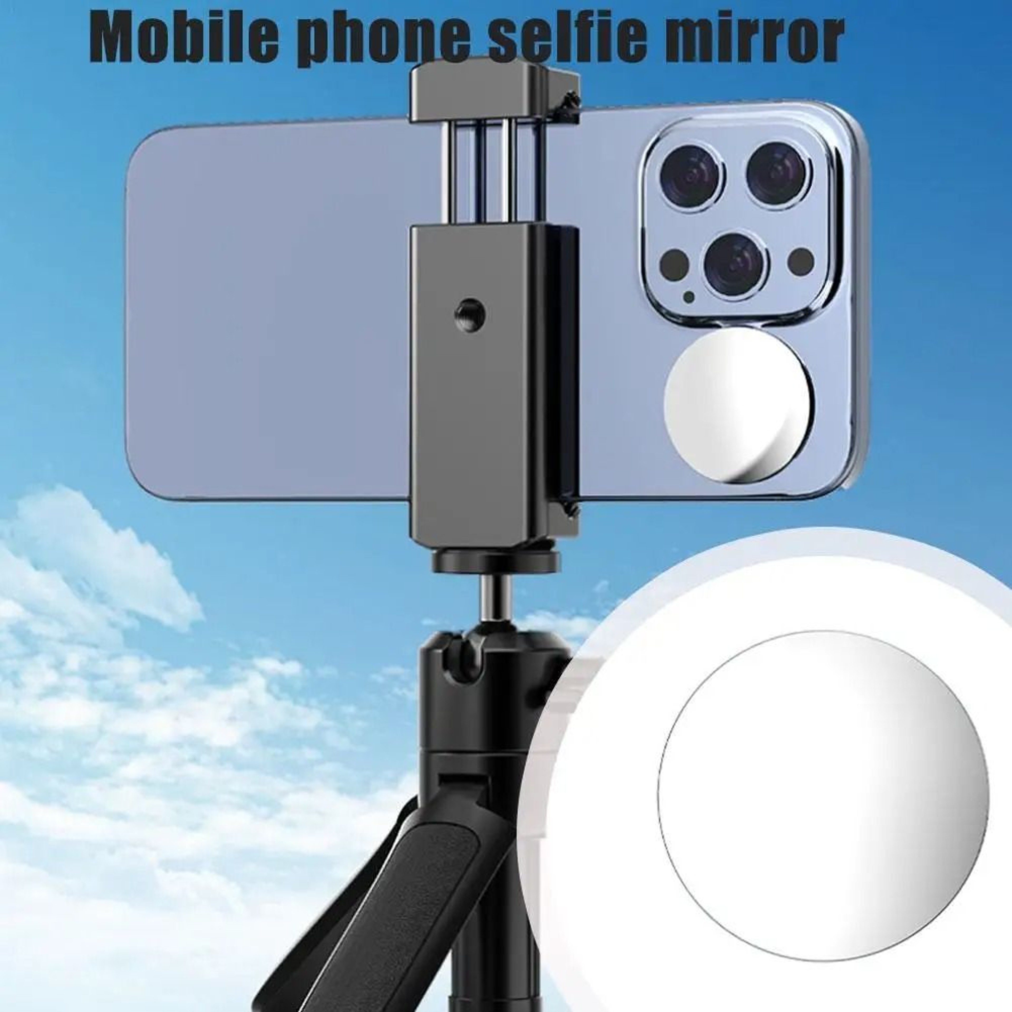 Mini Adhesive Selfie Mirror For Phone Rear Camera Vlog Lens Booster 0