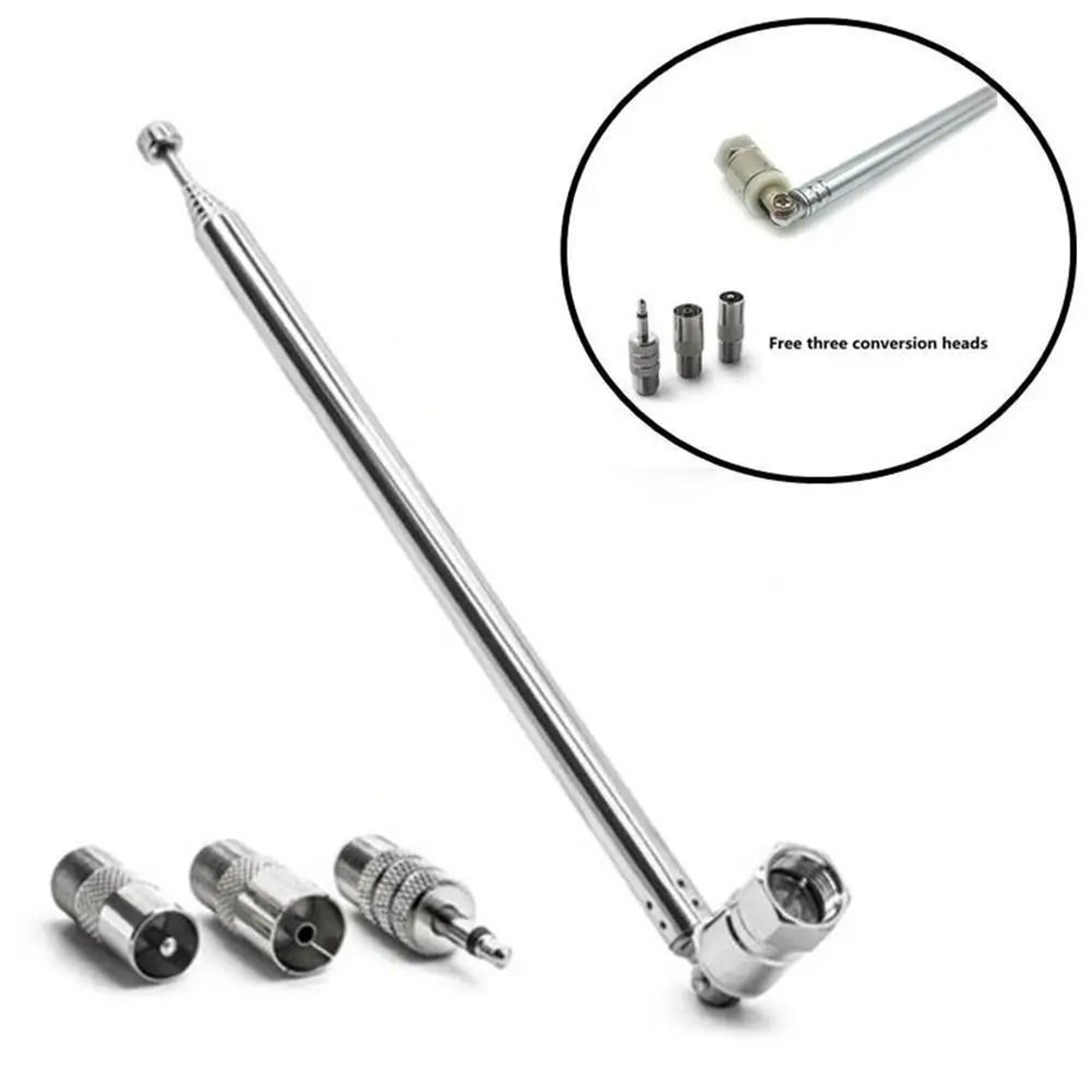 SignalBoost Telescopic FM DAB Antenna With 35mm Adapter For HiFi Receivers 0