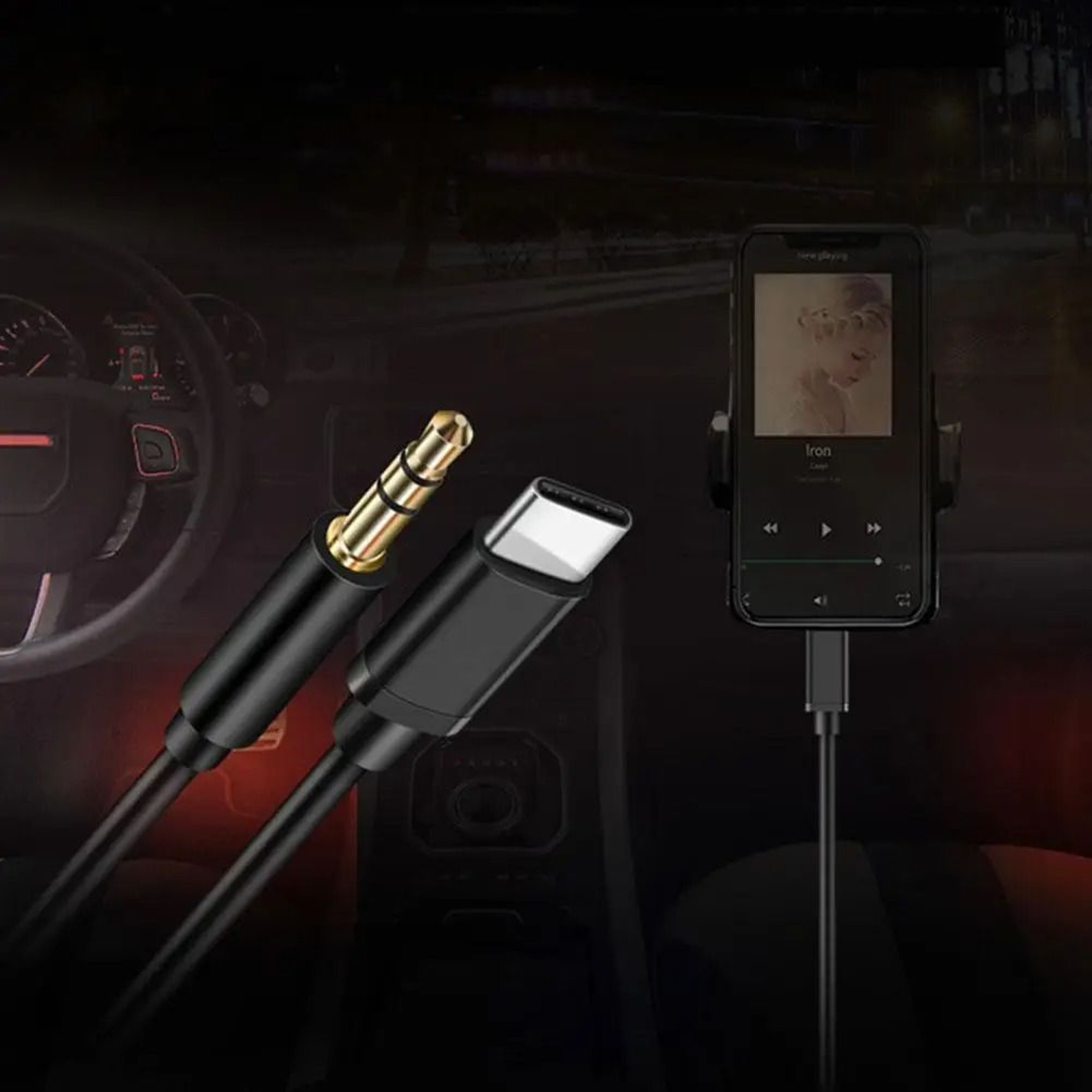 USBC To 35mm AUX Audio Cable  Direct TypeC To Headphone Jack Adapter 1