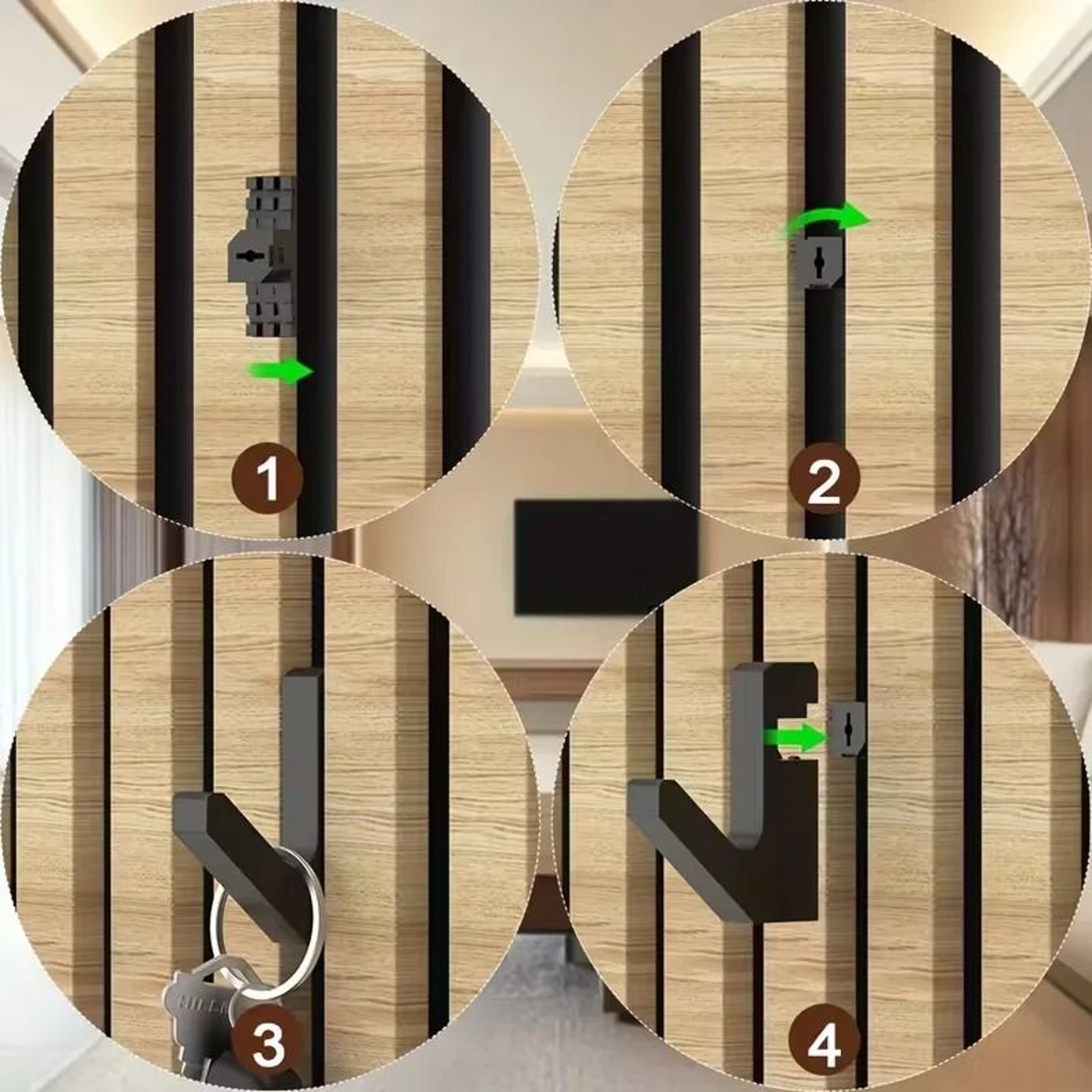 Acoustic Panel Hooks Drill Free Soundproof Wall Mount Clips Set 3