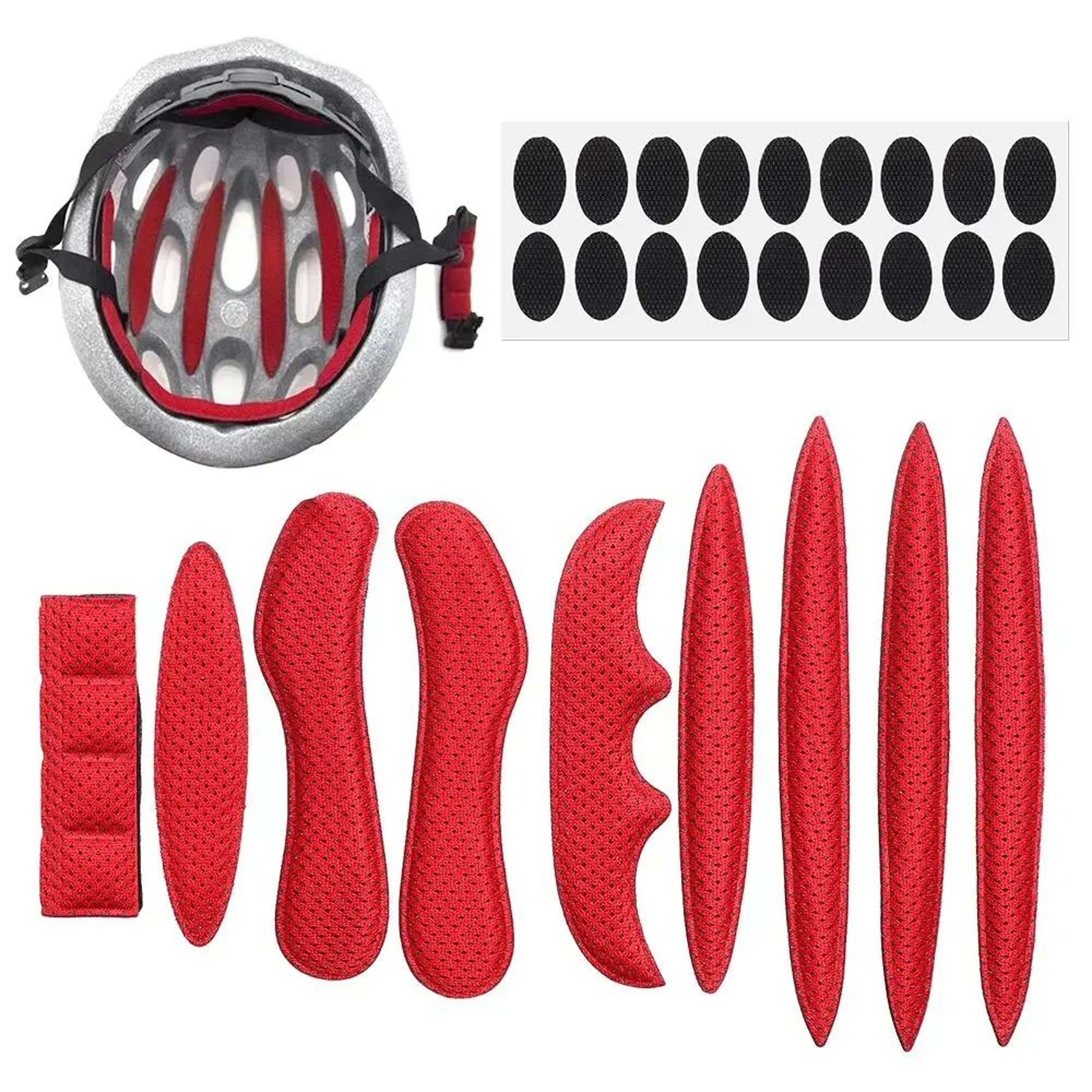 27pcs Universal Helmet Padding Kit Foam Replacement For Motorcycle And Bicycle Comfort Fit 0