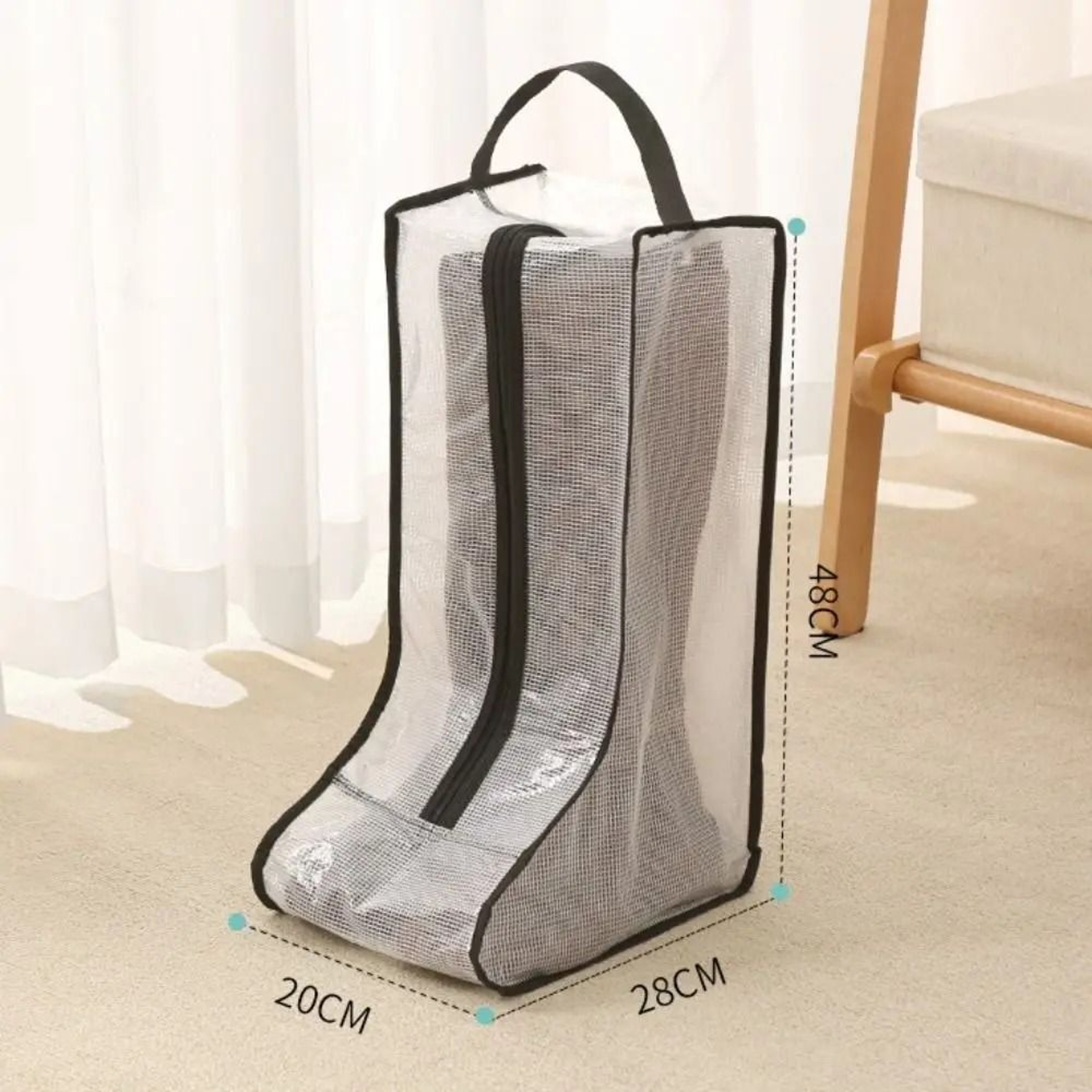 Portable Waterproof Boot Storage Bag Dustproof Travel Shoe Organizer With Zipper Closure 11