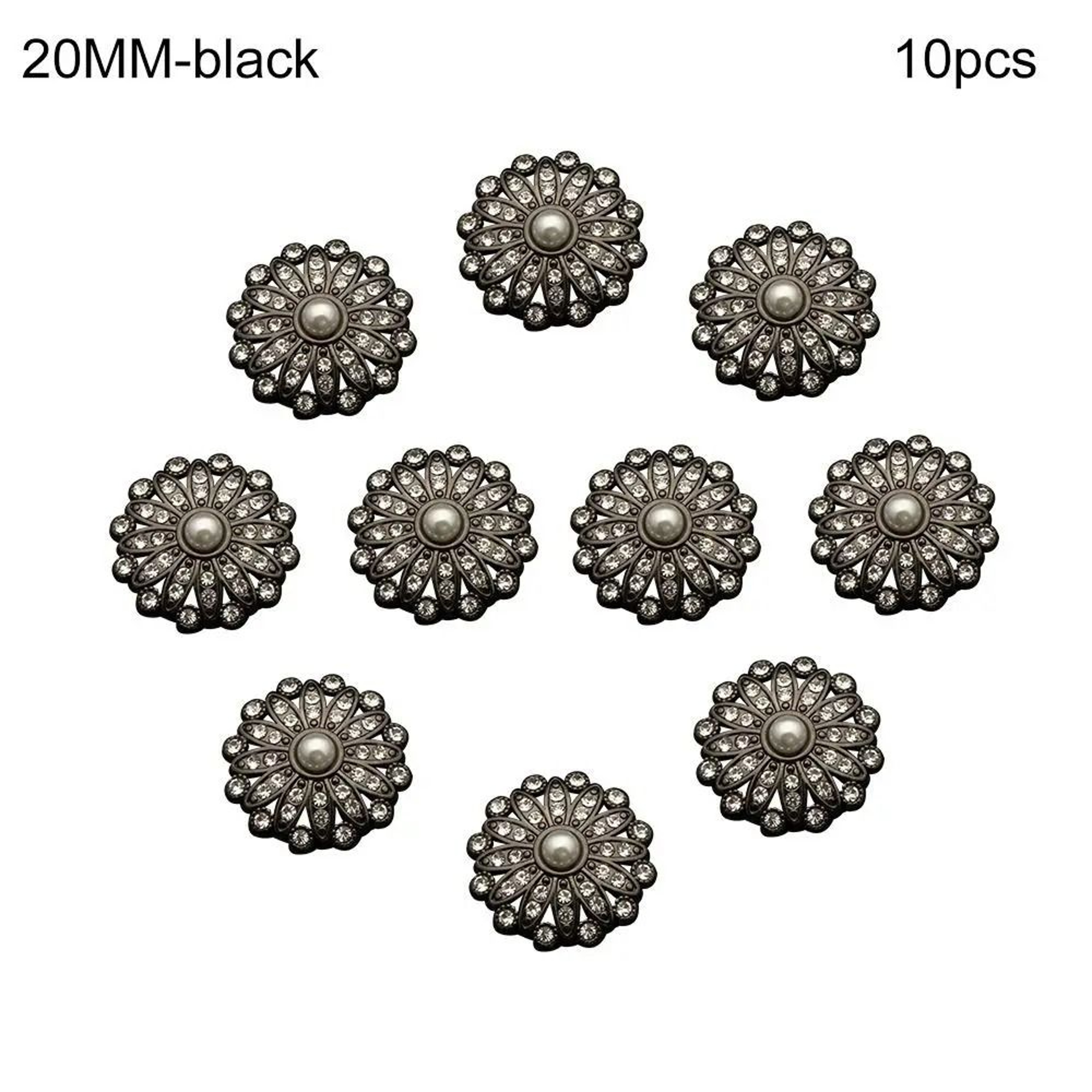 Vintage Pearl Rhinestone Sewing Buttons Set For Clothing  DIY Crafts 13