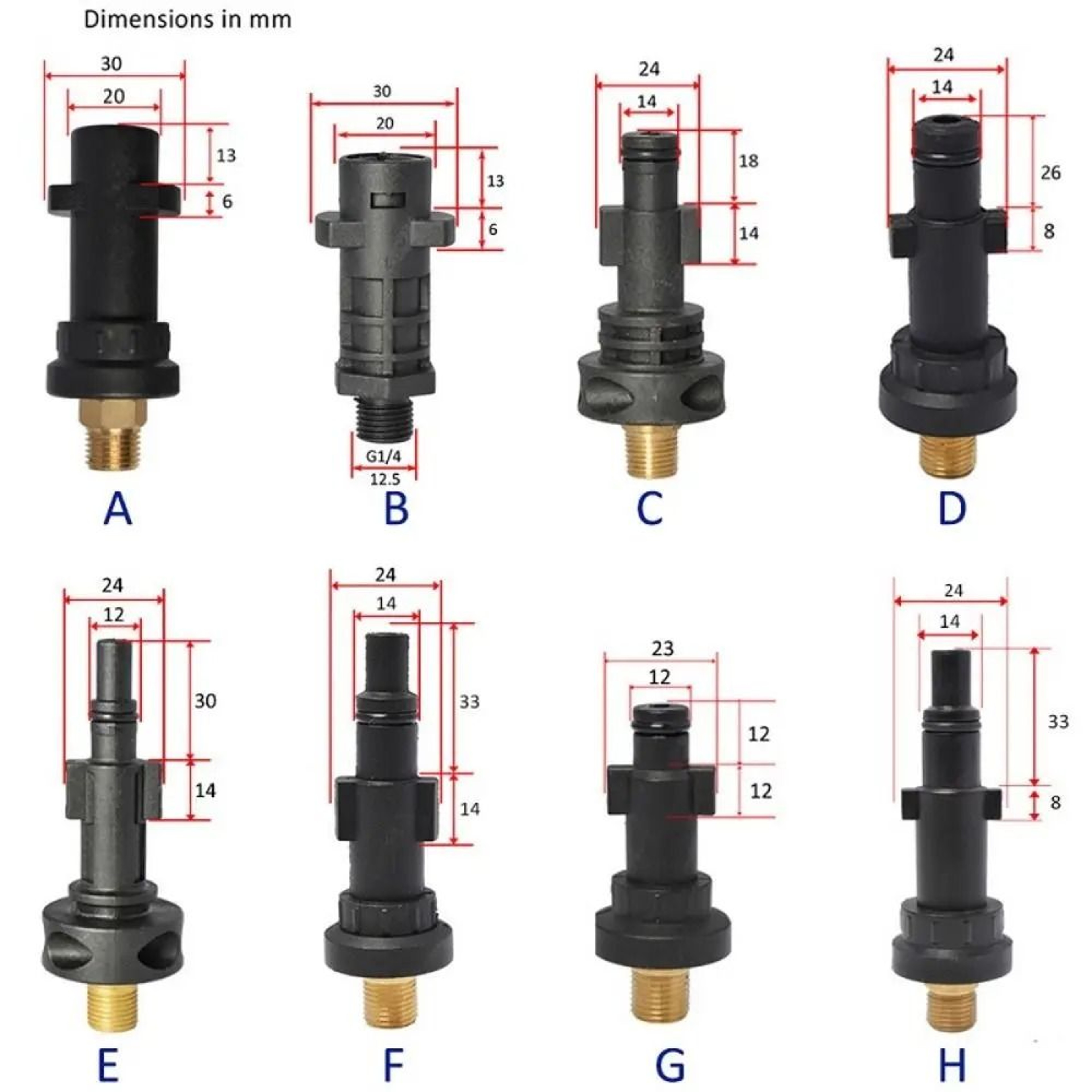 Pressure Washer Foam Generator Adapter For Karcher G14 Quick Connector 5
