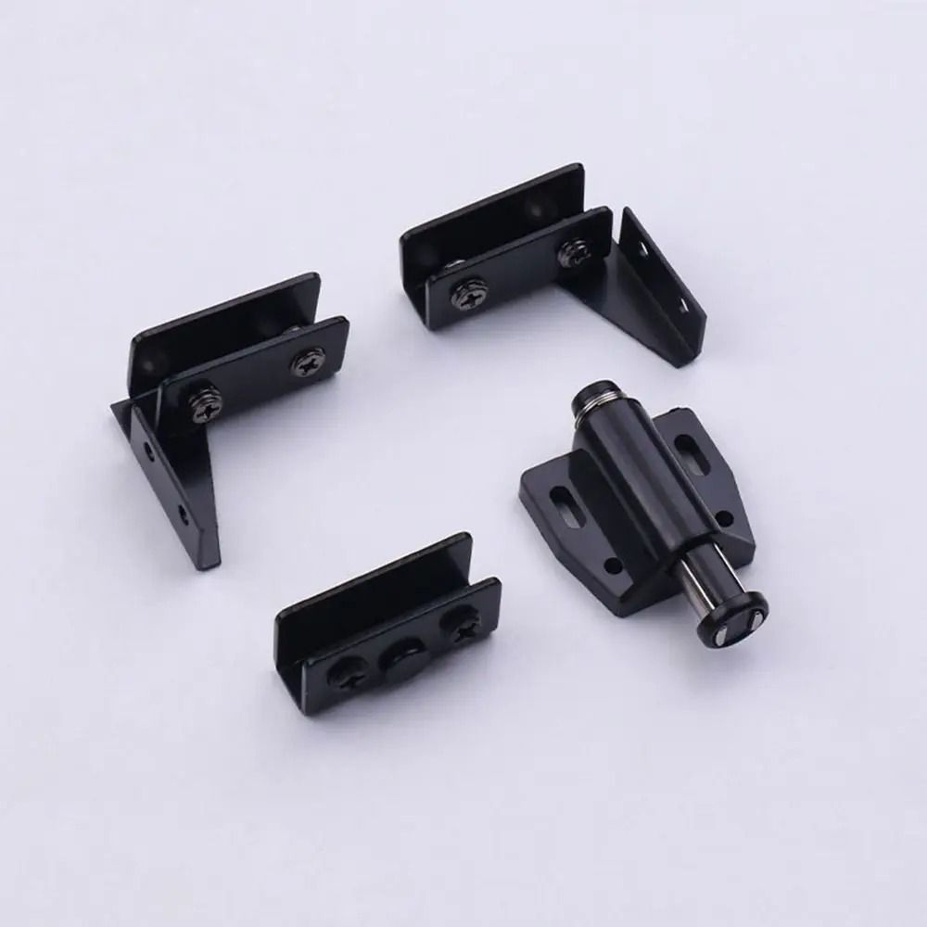 2PCS Zinc Alloy NonPerforated Glass Door Hinges For Wine Cabinets  Display Cabinets 9