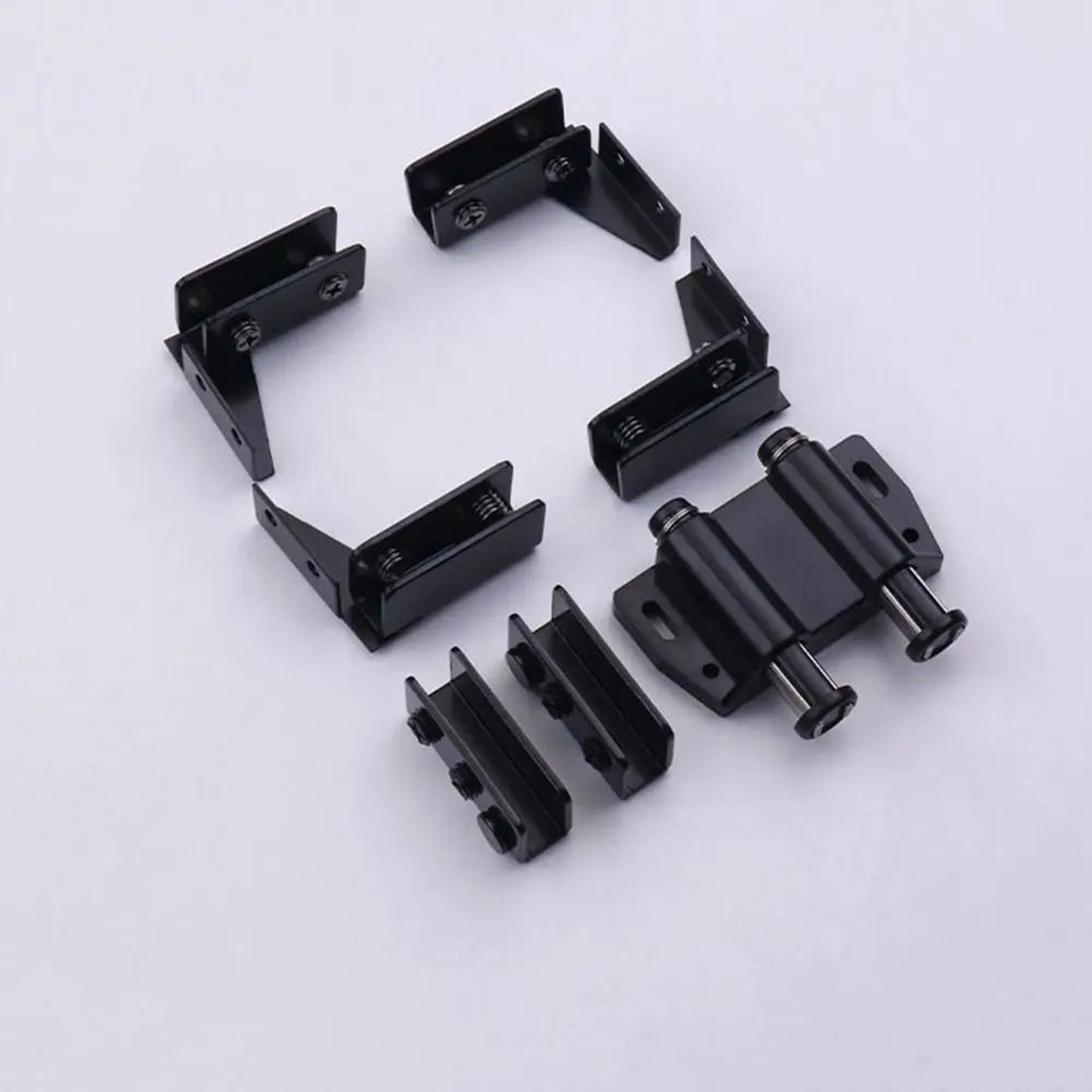 2PCS Zinc Alloy NonPerforated Glass Door Hinges For Wine Cabinets  Display Cabinets 11