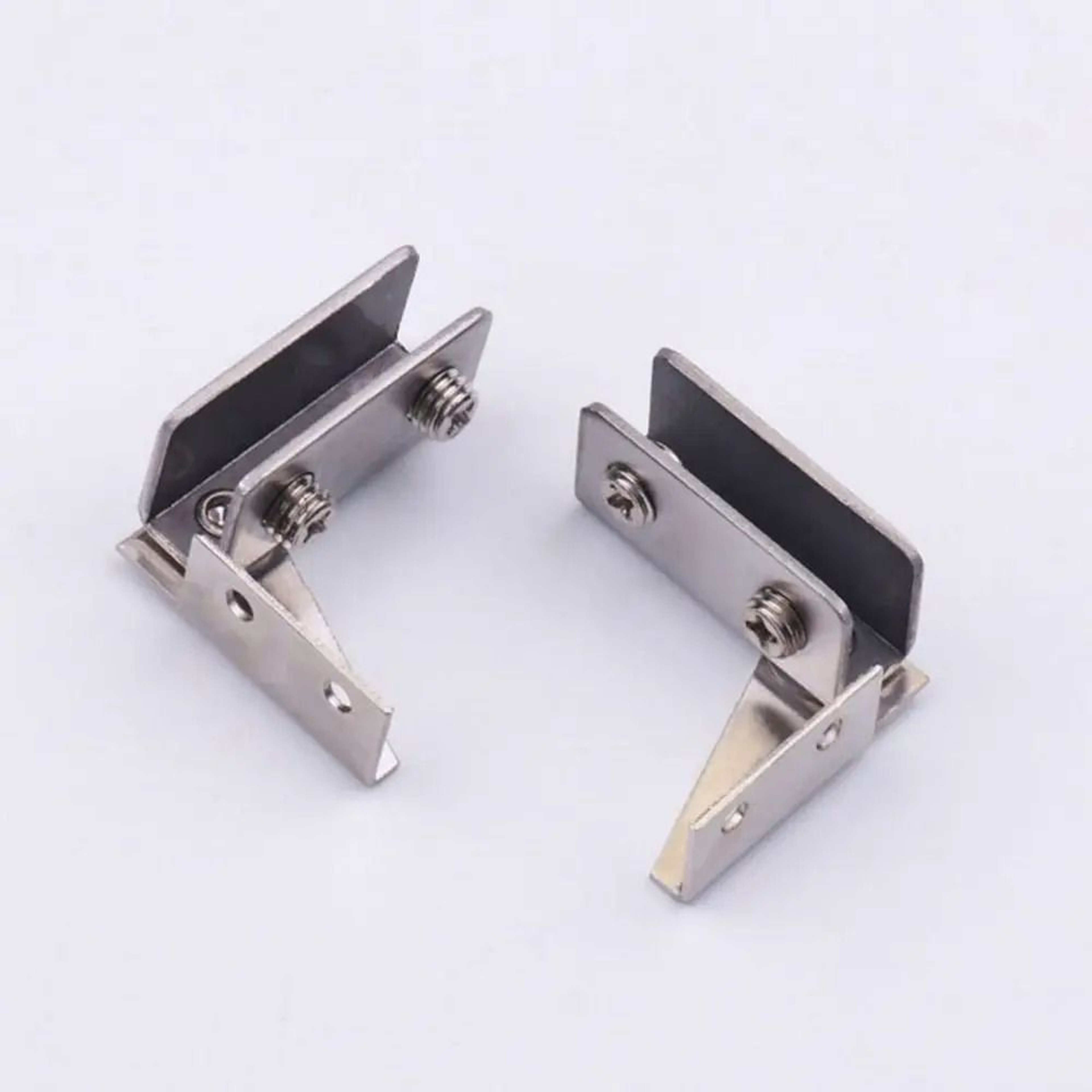 2PCS Zinc Alloy NonPerforated Glass Door Hinges For Wine Cabinets  Display Cabinets 6