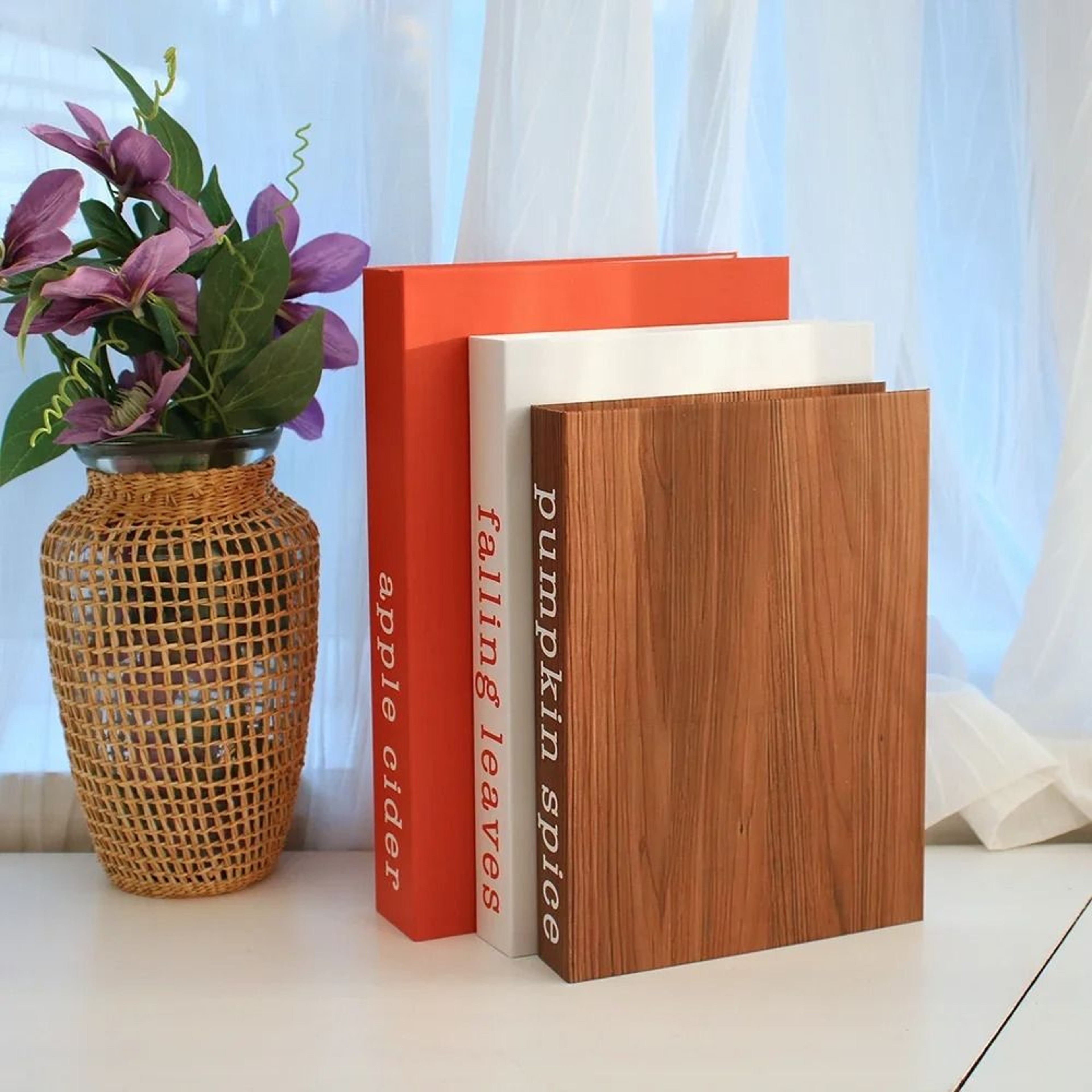 Decorative Faux Book Set For Coffee Table  Bookshelf Styling 17