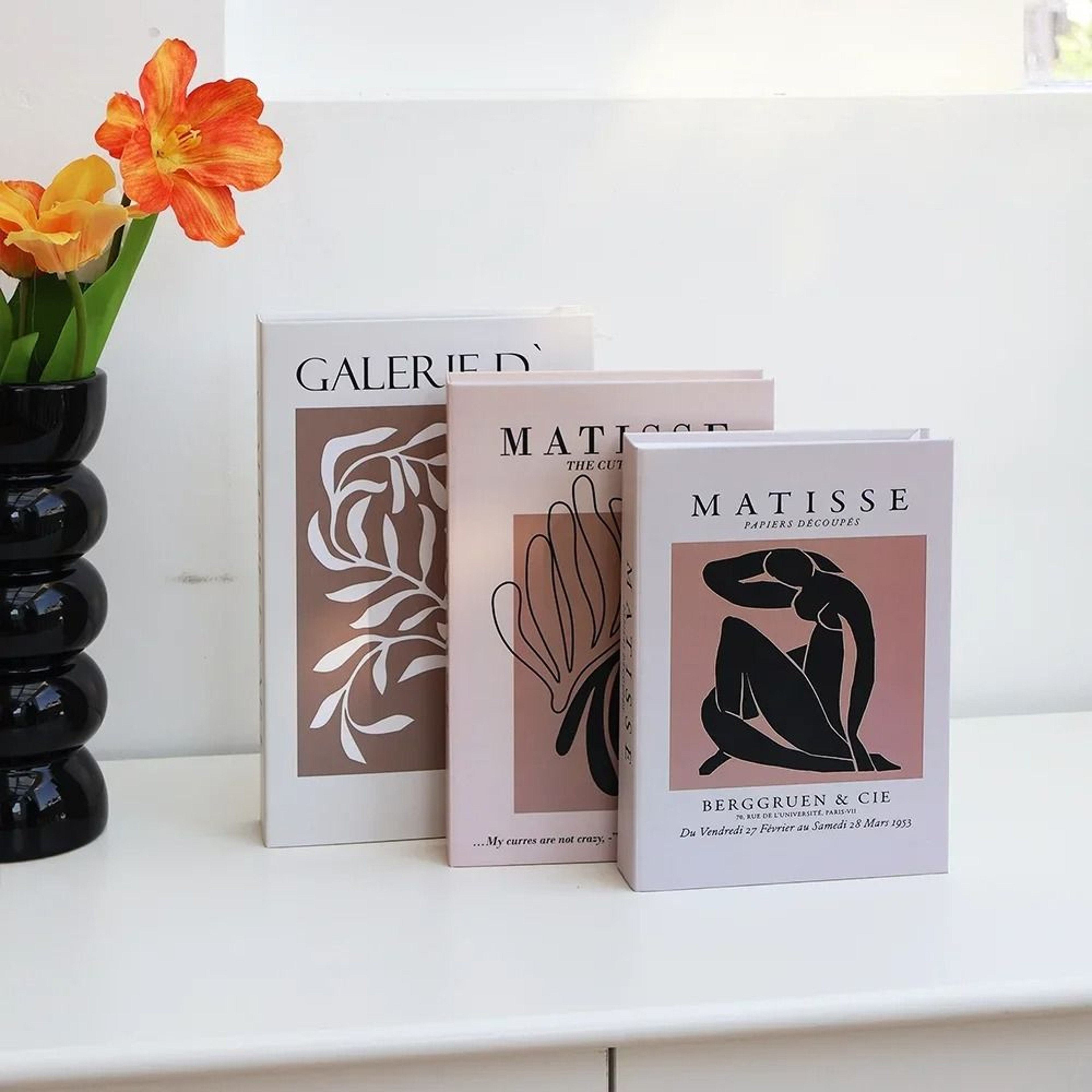 Decorative Faux Book Set For Coffee Table  Bookshelf Styling 24