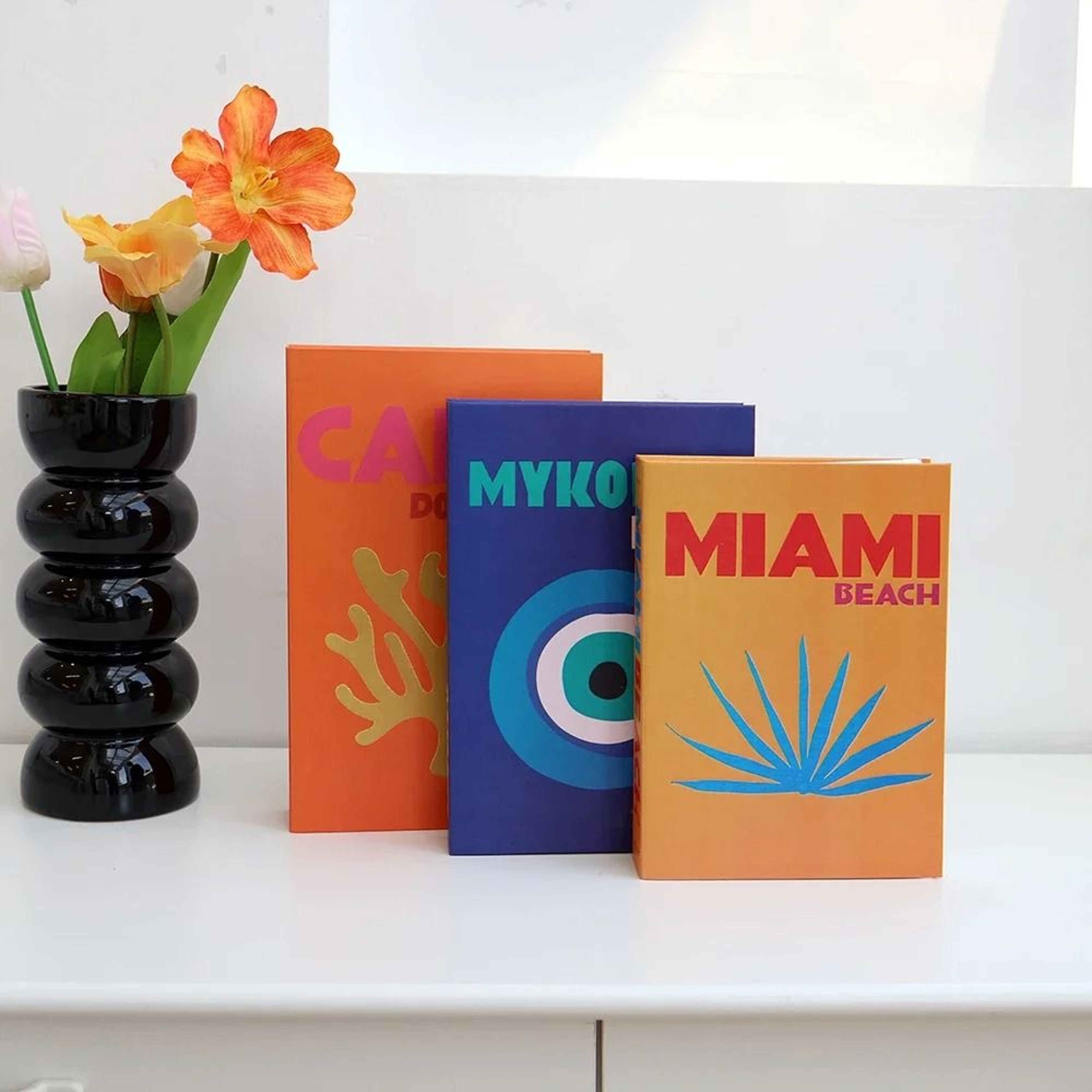 Decorative Faux Book Set For Coffee Table  Bookshelf Styling 25
