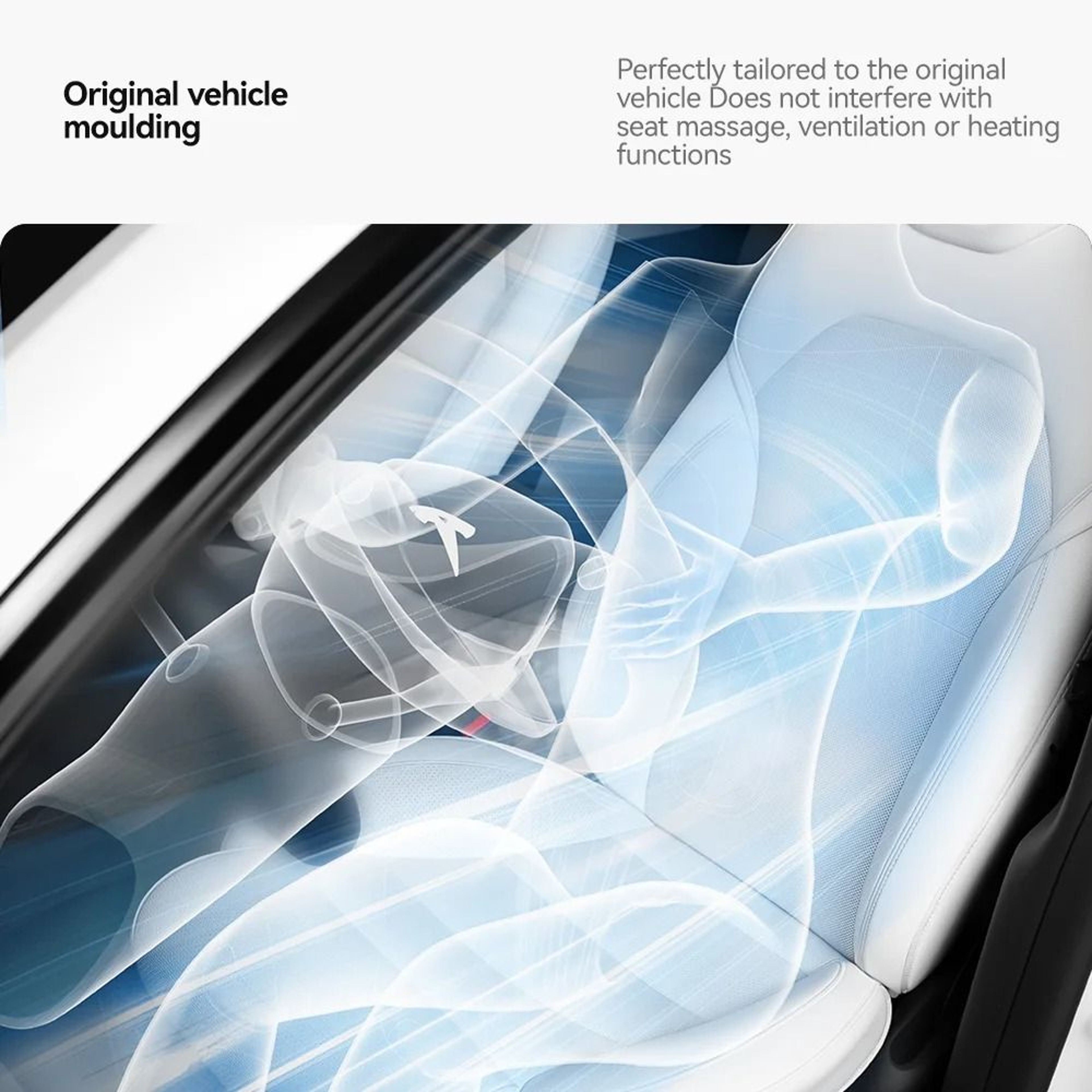 Tesla Model Y  Model 3 Memory Foam Leg Support Seat Extender Cushion 4