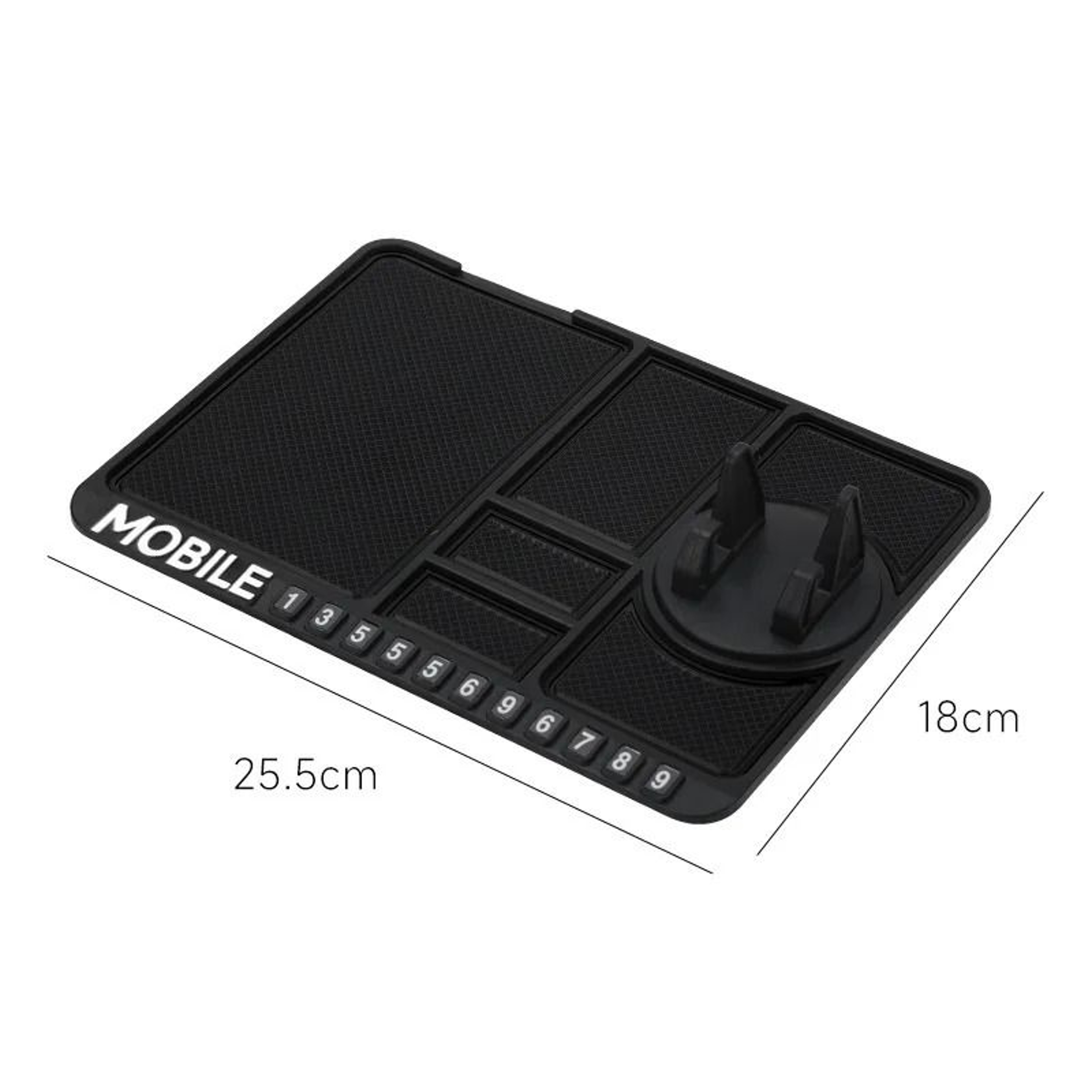Multifunction Car Dashboard Pad With Phone Stand And Parking Number Display 5