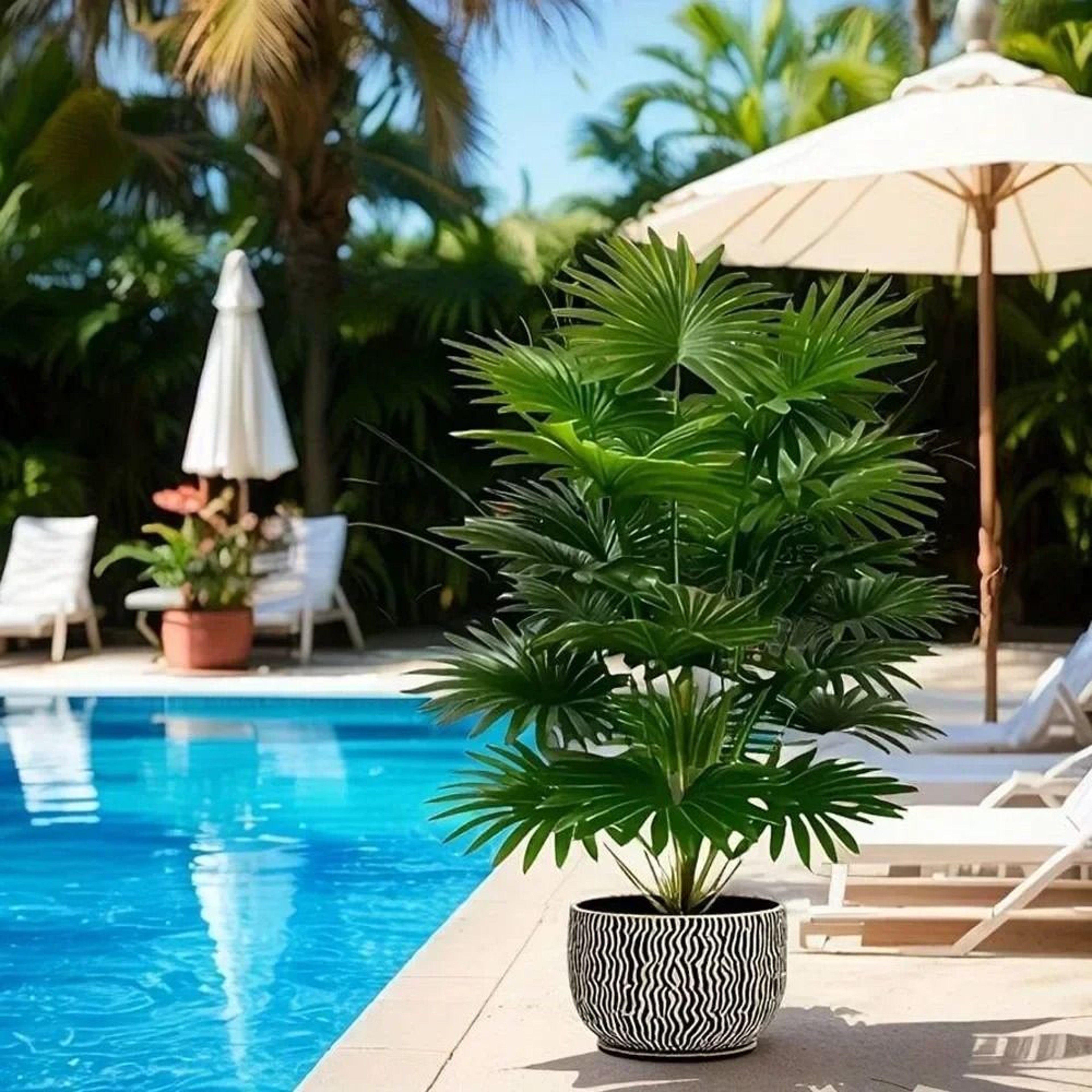 Artificial Fan Leaf Palm Tree Branches For Tropical Home  Event Decor 3