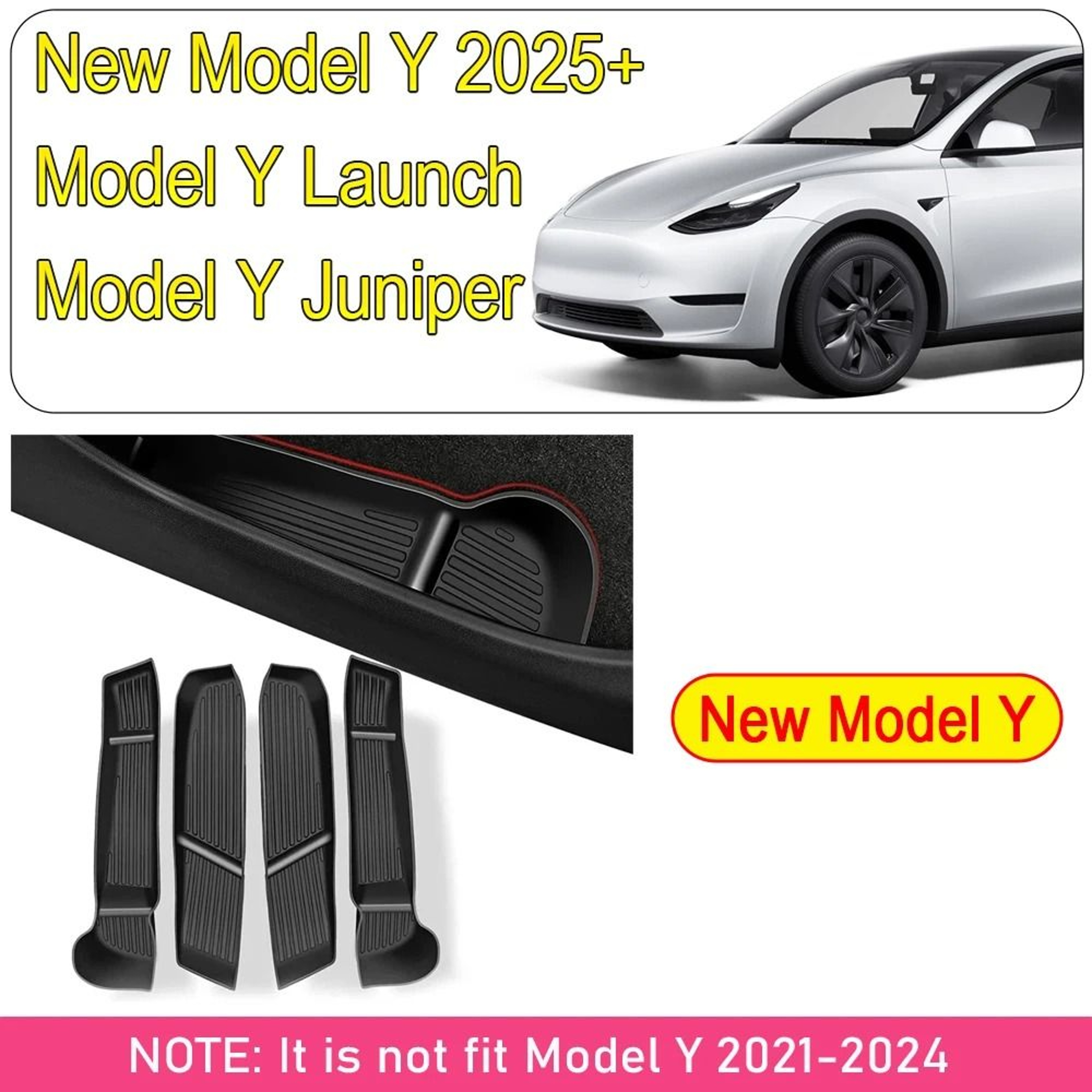 Tesla Model Y Juniper Door Handle Storage Organizer Box For 20252026 Models 7