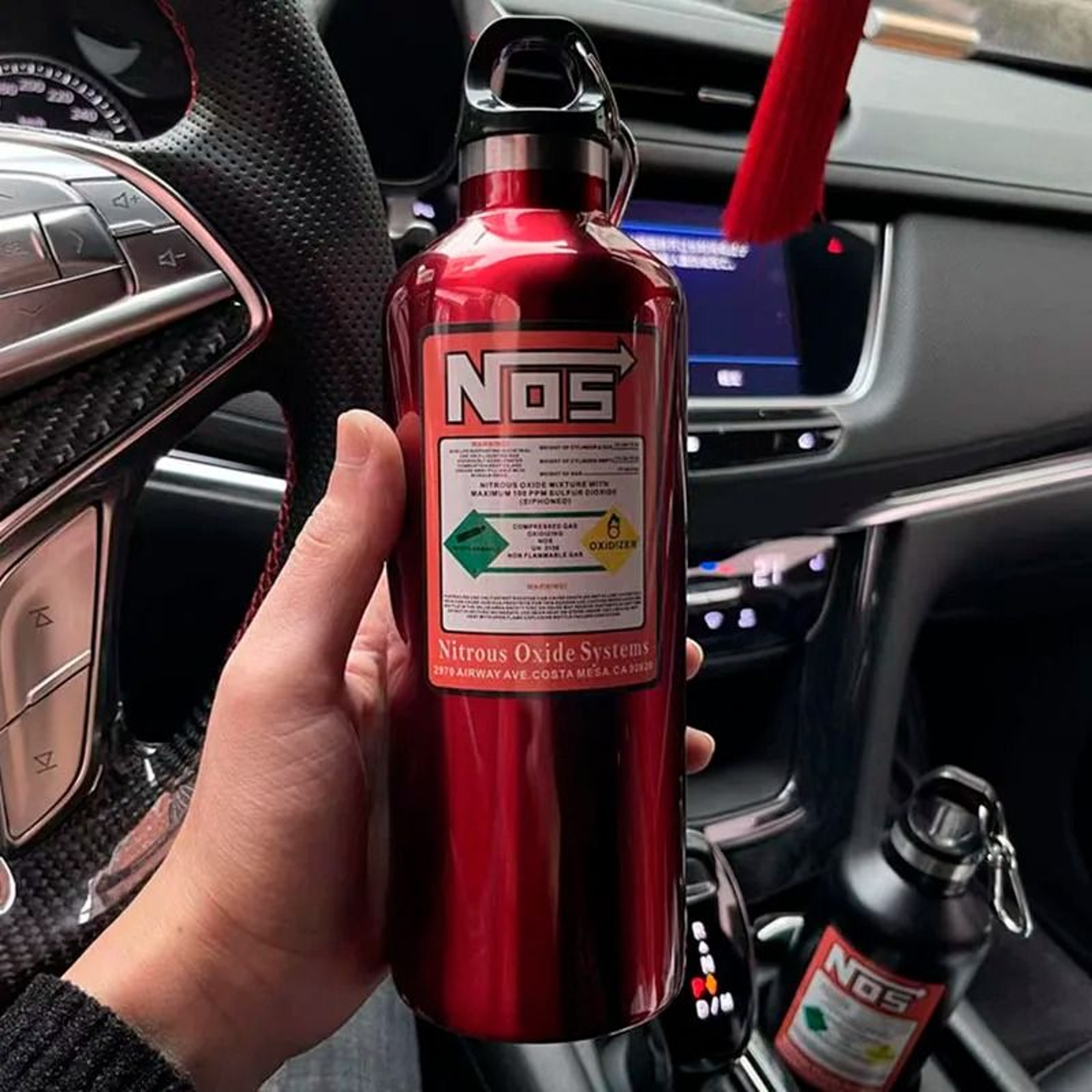NOS Racing Style Stainless Steel Insulated Thermos Bottle 3